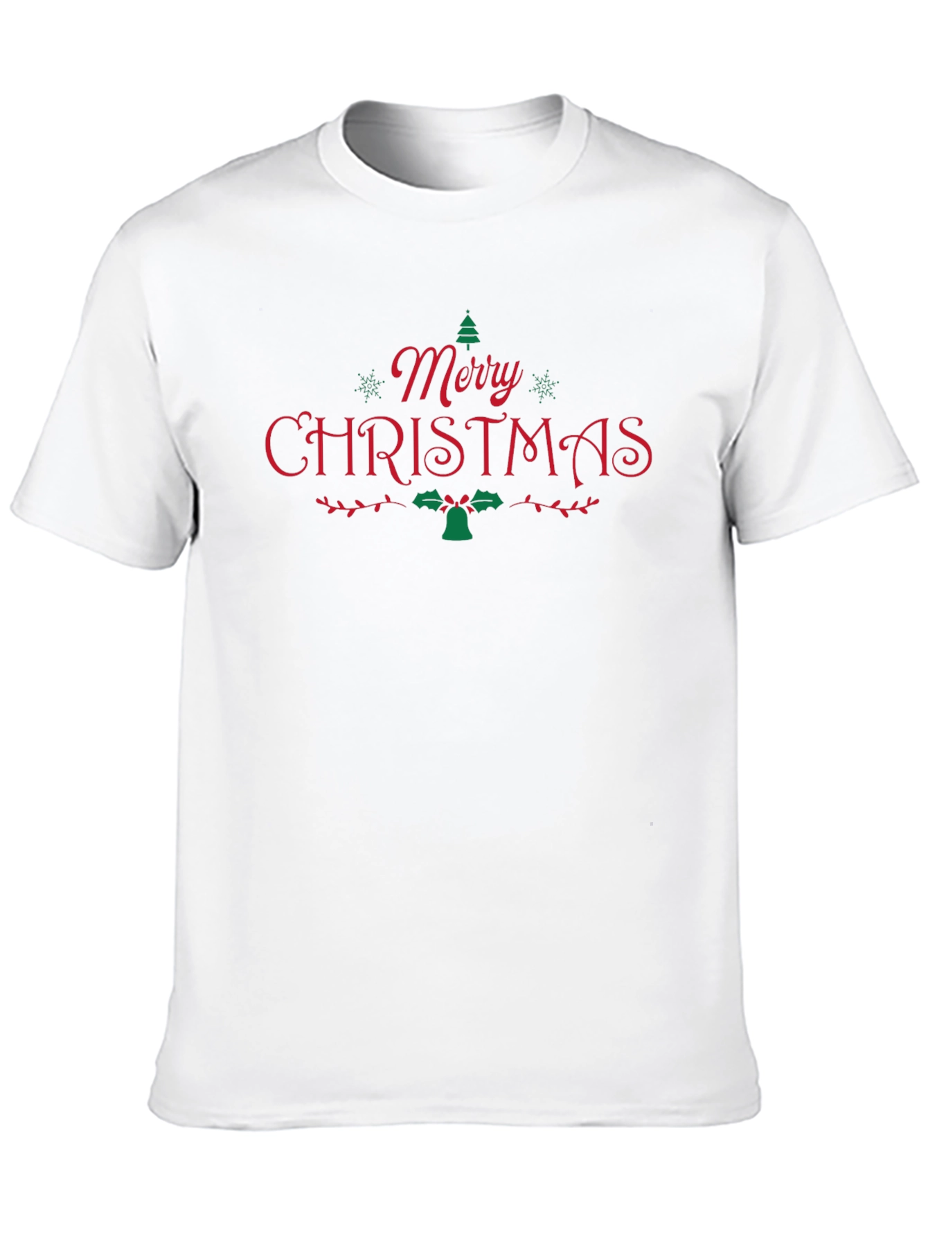 Festive Merry Christmas Graphic Tee - Holiday Apparel