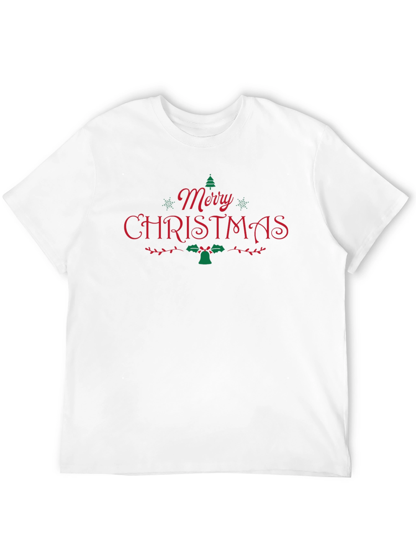 Festive Merry Christmas Graphic Tee - Holiday Apparel