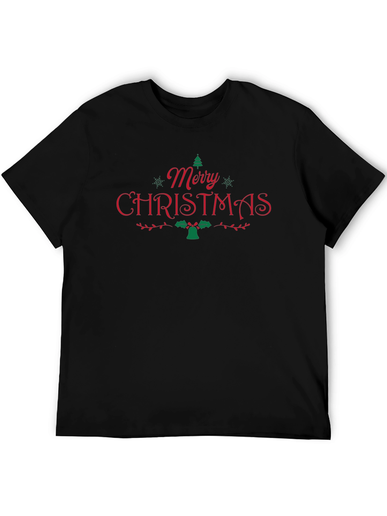 Festive Merry Christmas Graphic Tee - Holiday Apparel