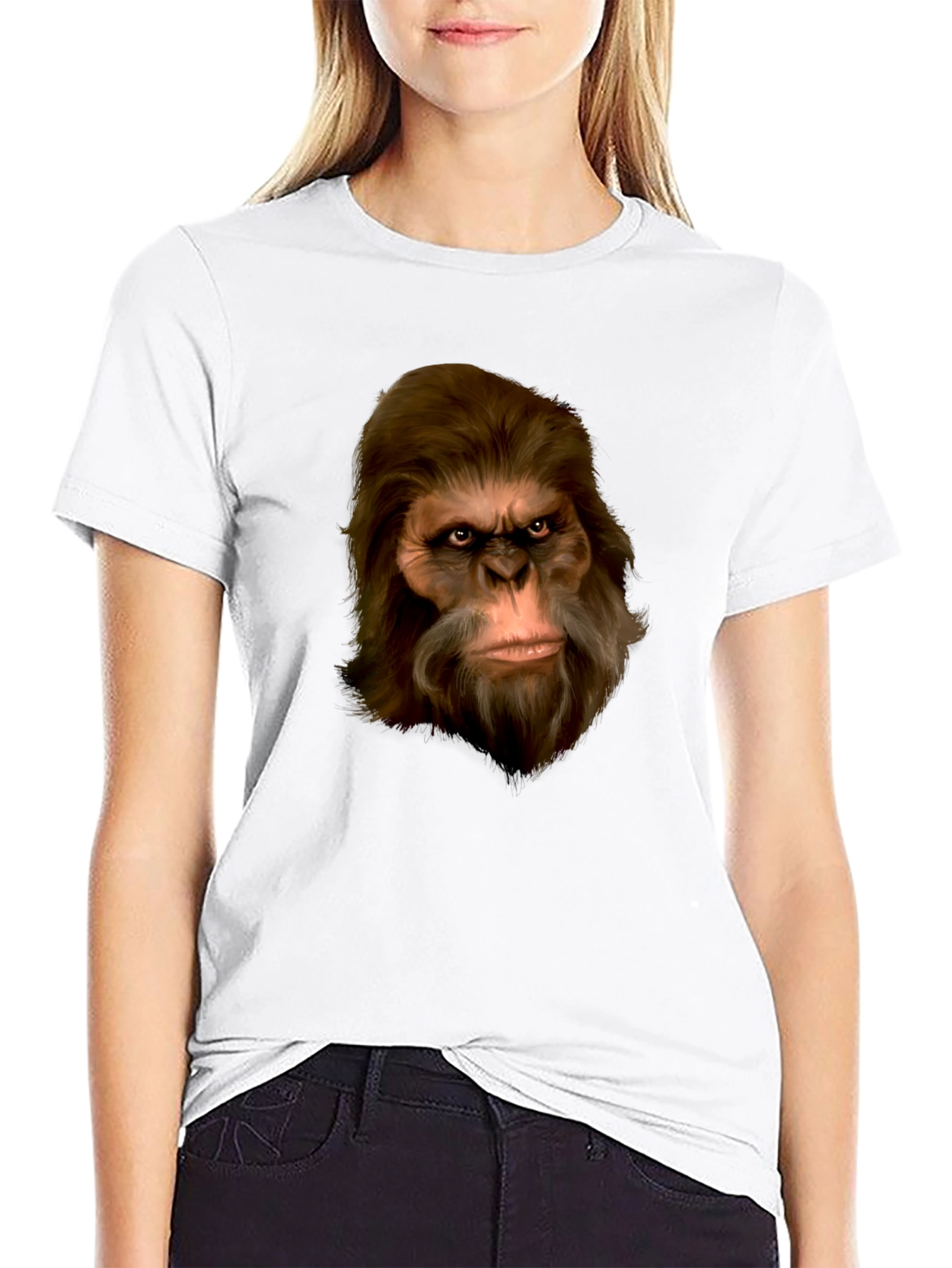 Sasquatch Portrait T-Shirt - Black