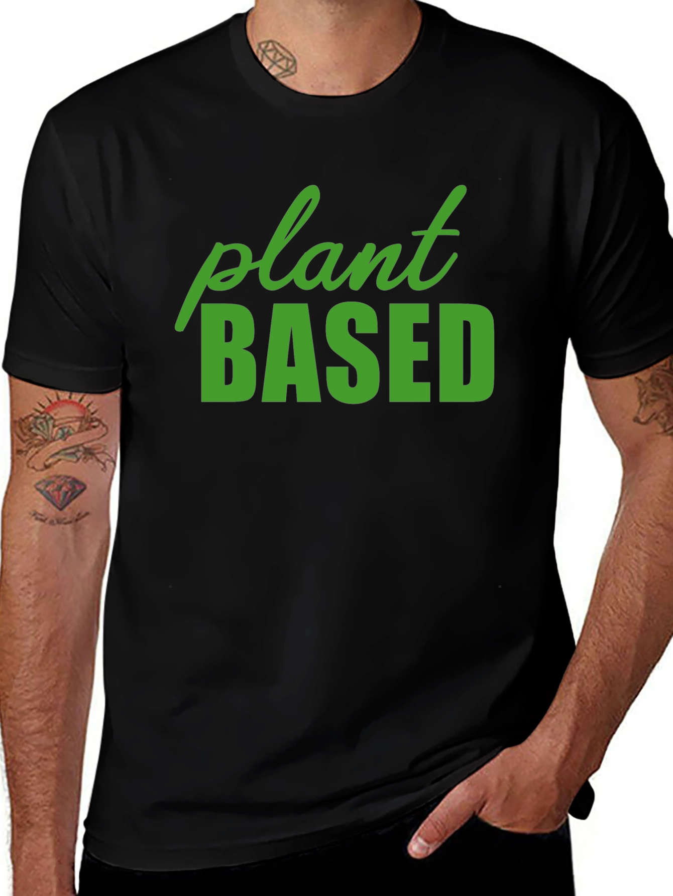 Plant Based Black T-Shirt - Vegan Lifestyle