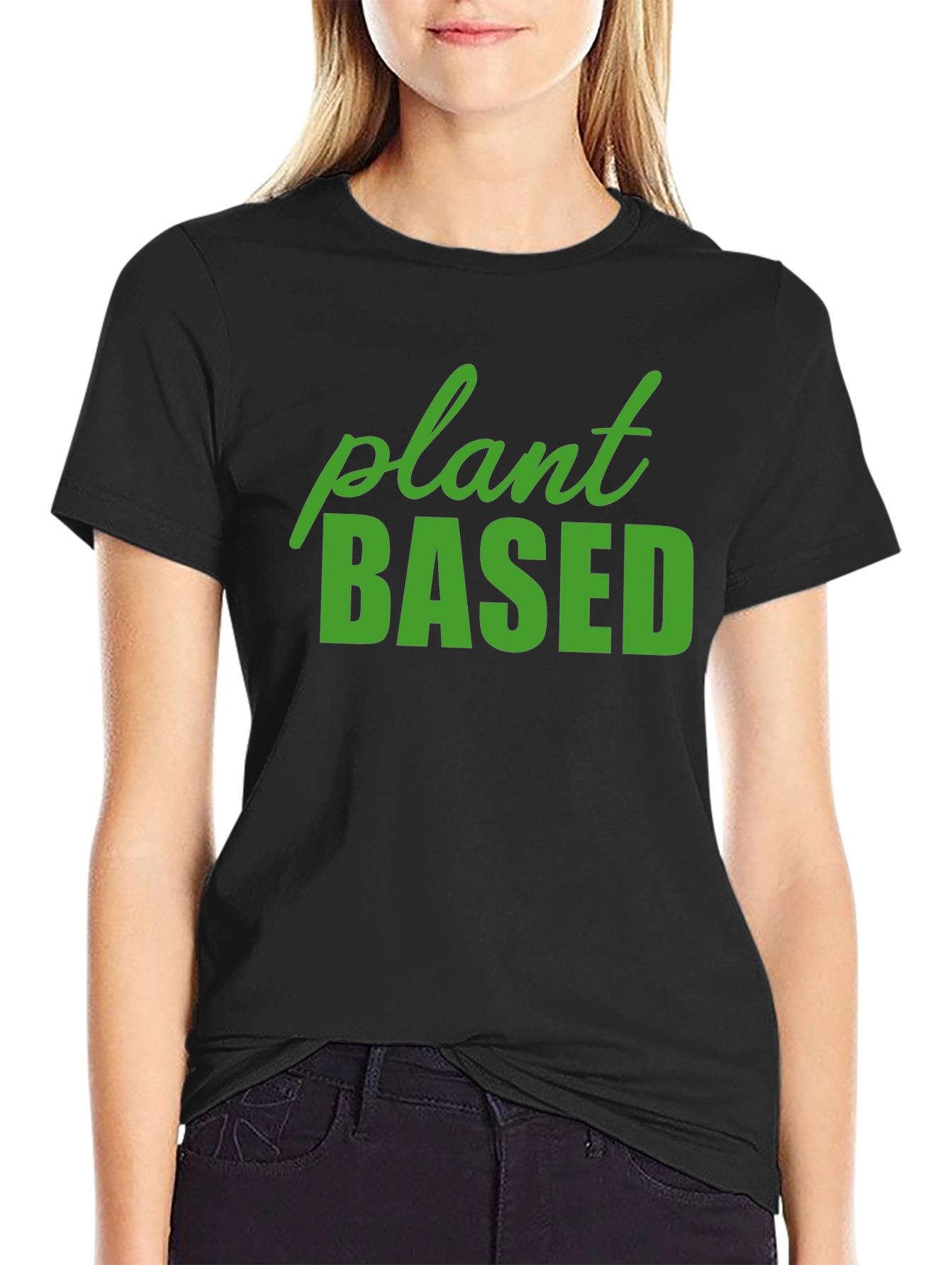 Plant Based Black T-Shirt - Vegan Lifestyle