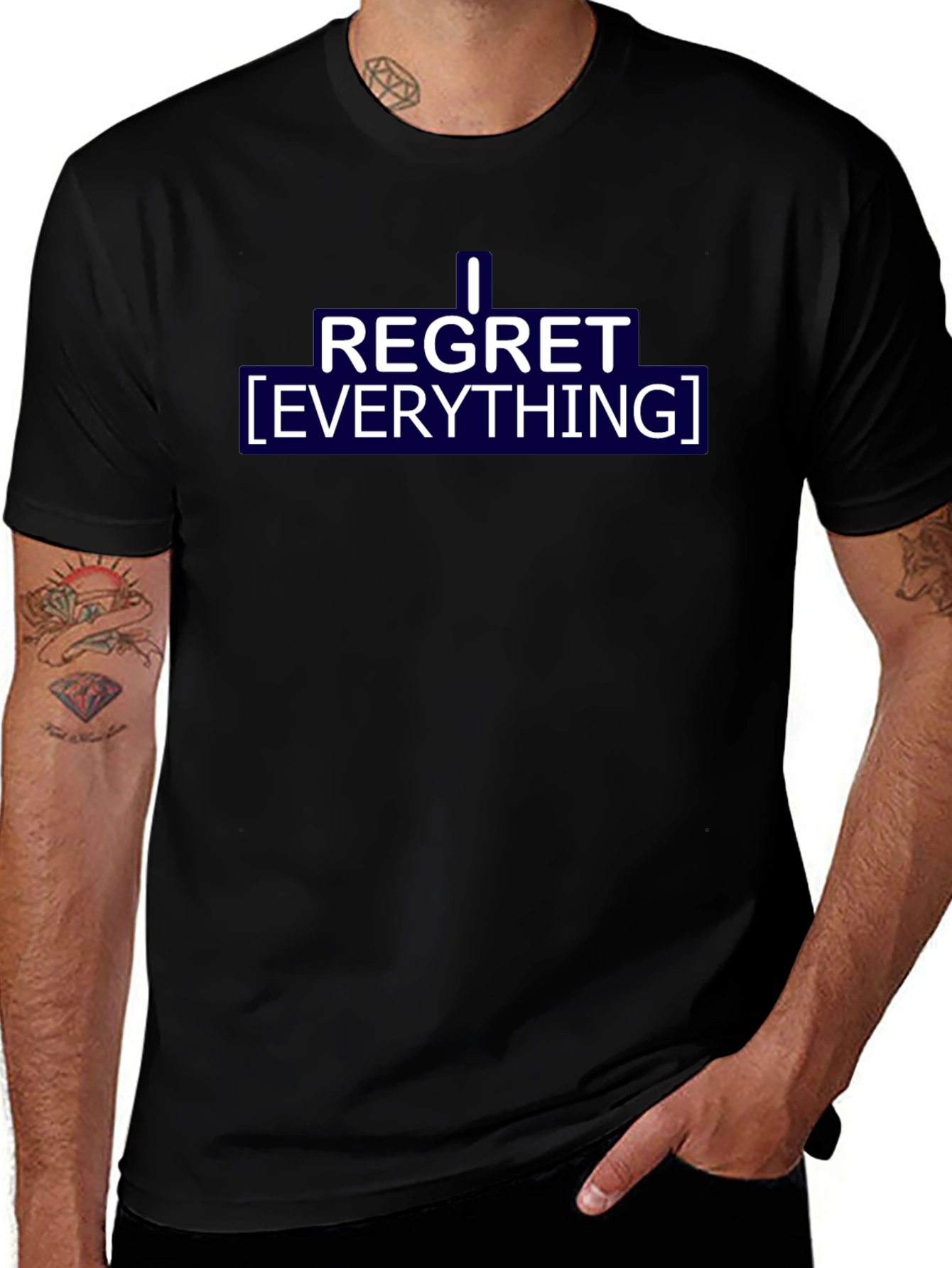 I Regret Everything Graphic Tee - Black