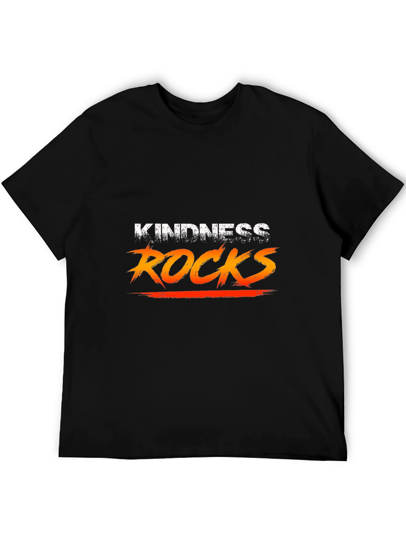 Kindness Rocks Graphic Tee - Black Casual T-Shirt