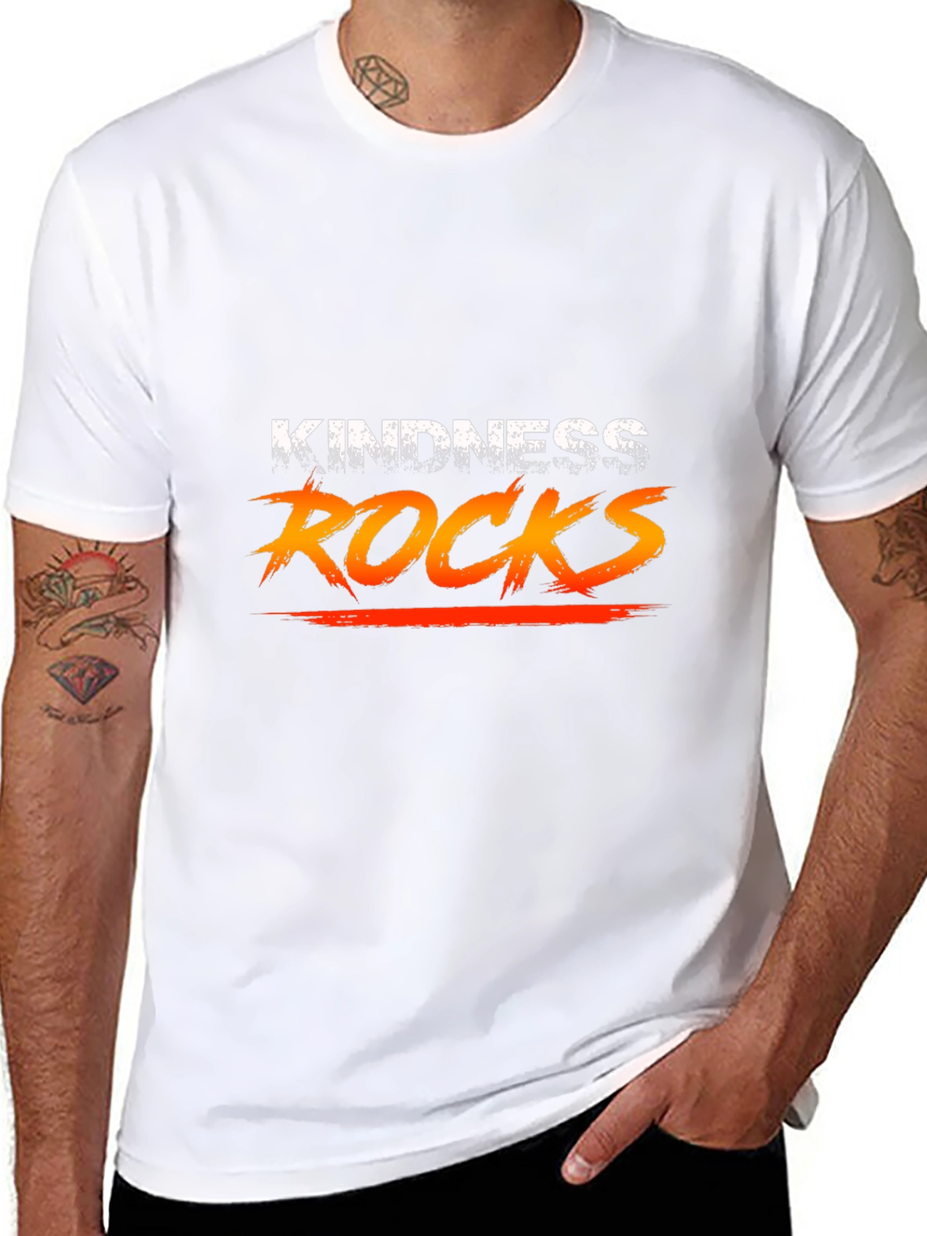 Kindness Rocks Graphic Tee - Black Casual T-Shirt