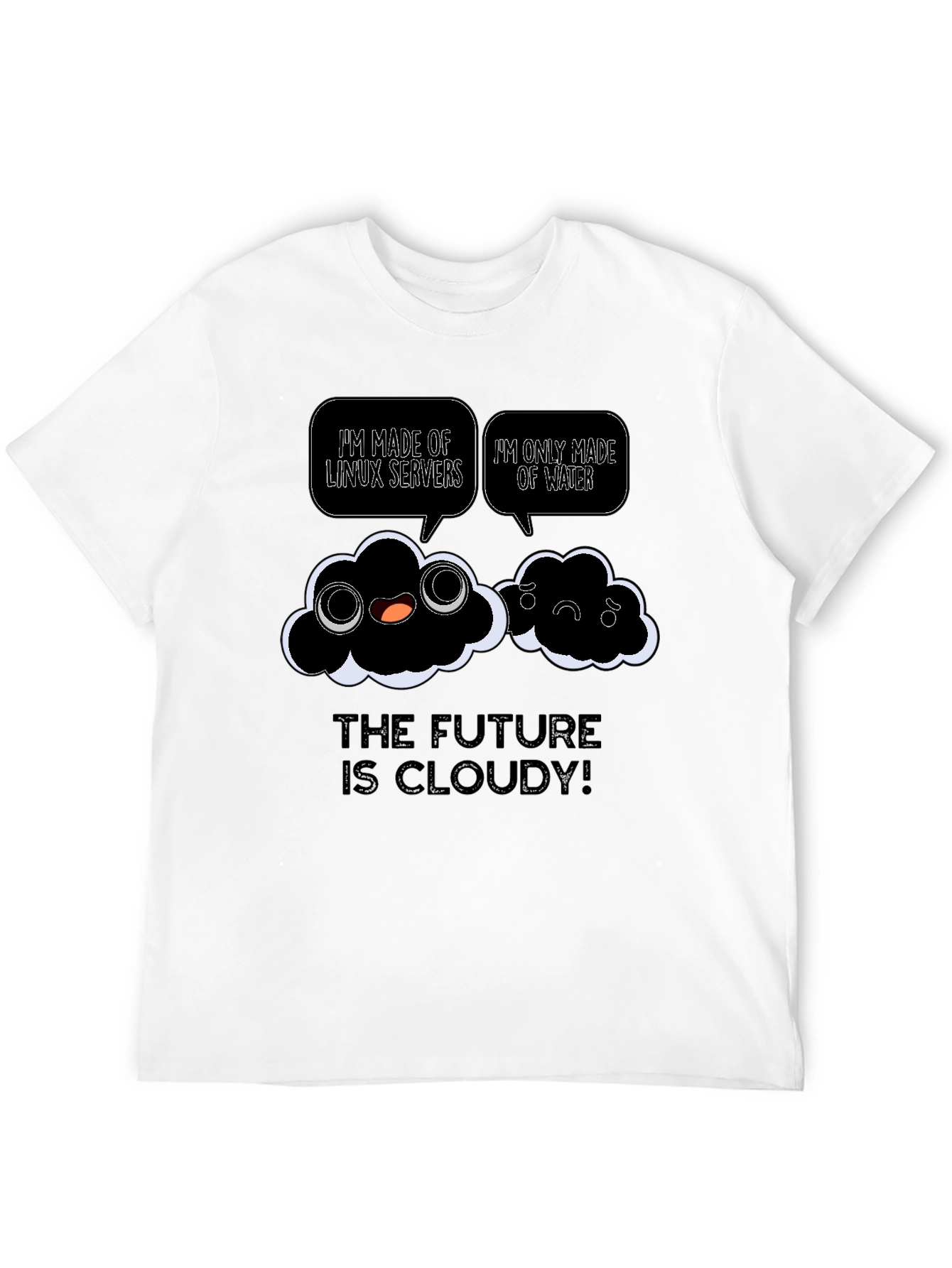 Cloudy Future Graphic Tee - Linux Humor