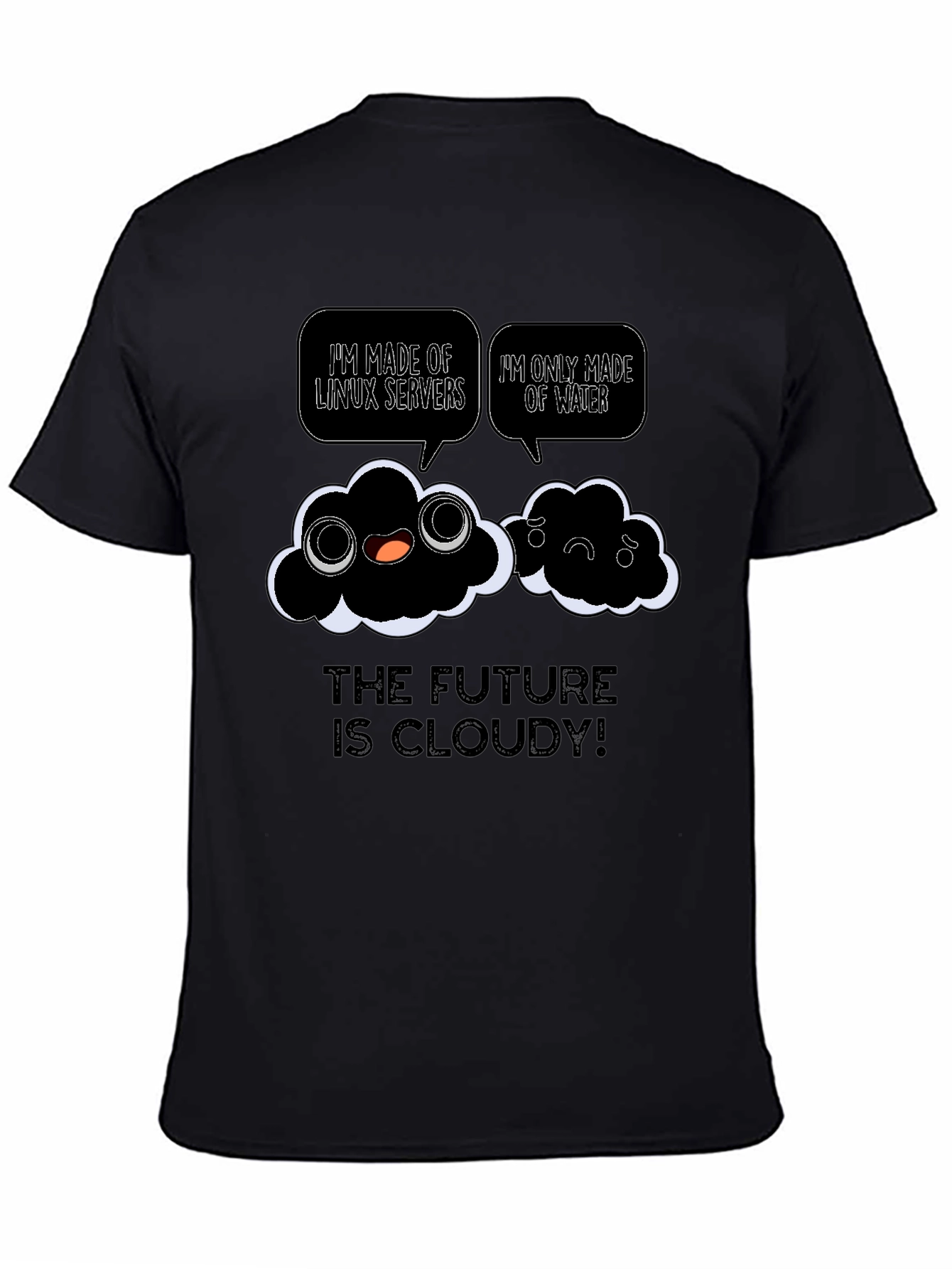 Cloudy Future Graphic Tee - Linux Humor