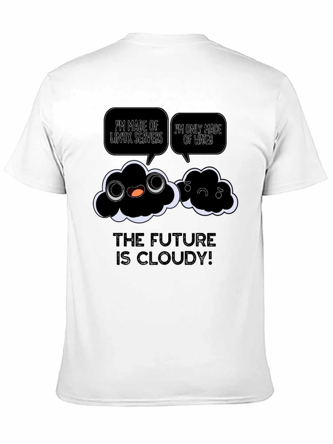 Cloudy Future Graphic Tee - Linux Humor