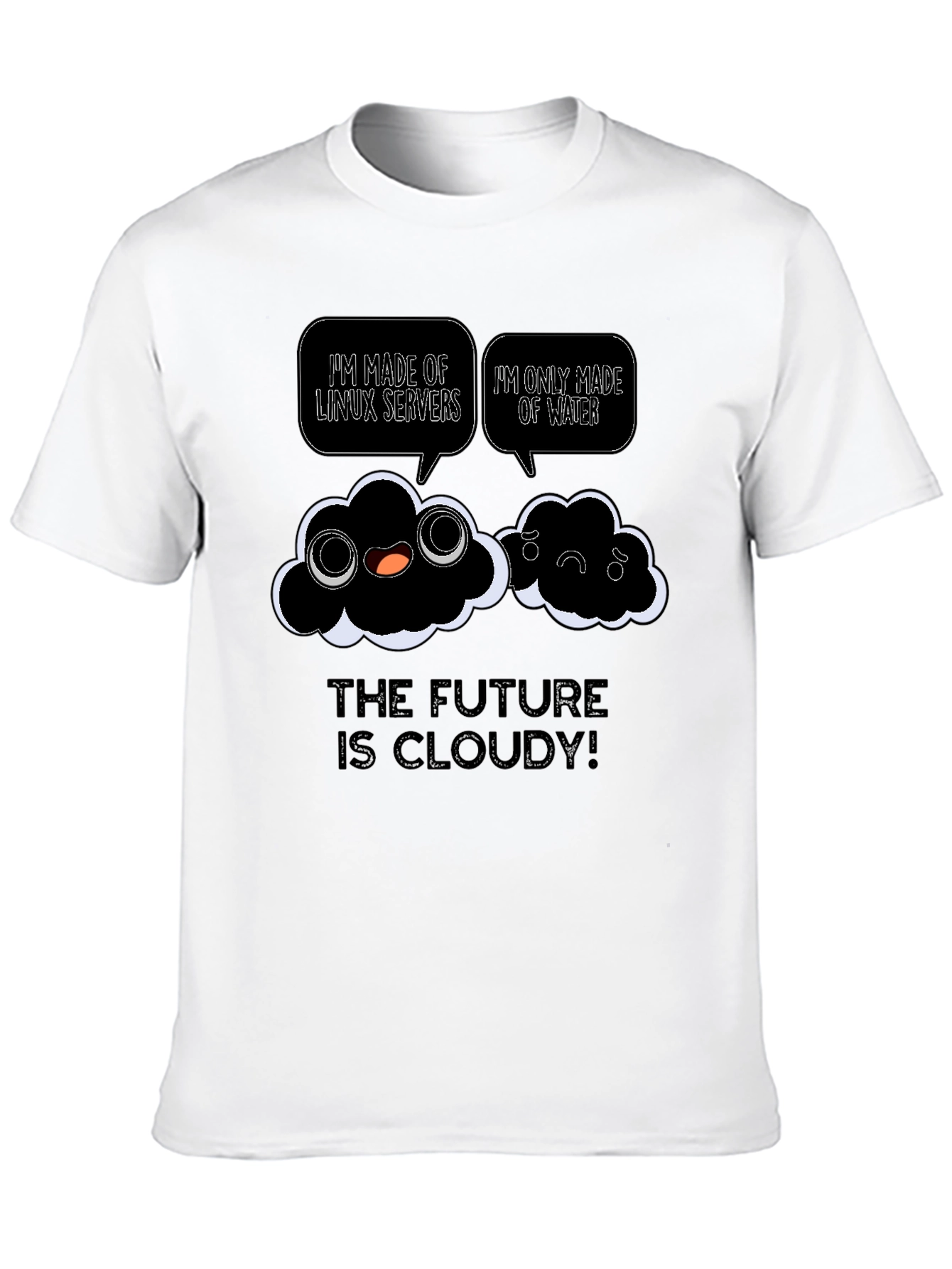 Cloudy Future Graphic Tee - Linux Humor