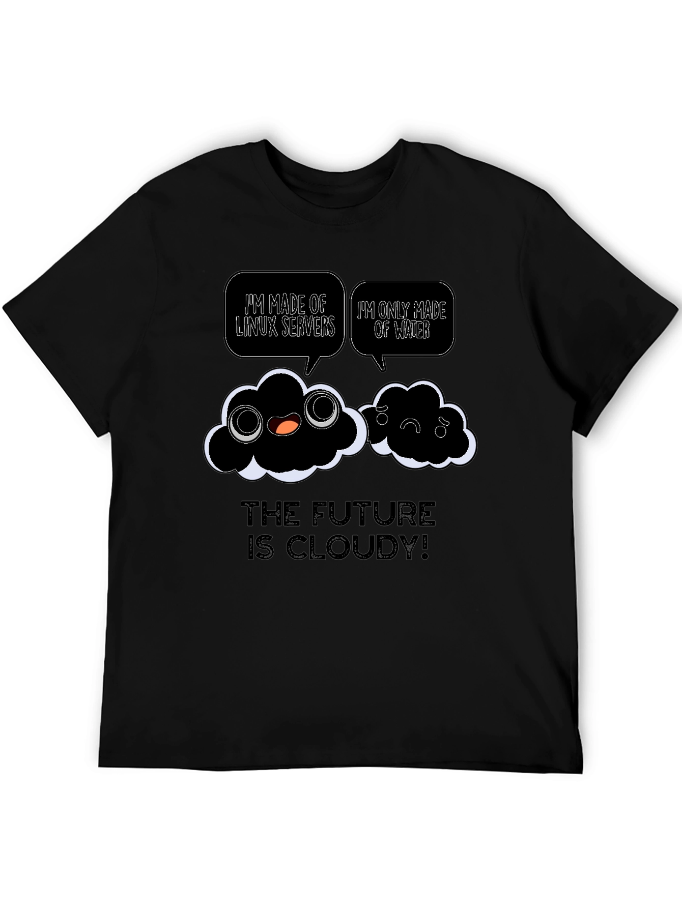 Cloudy Future Graphic Tee - Linux Humor