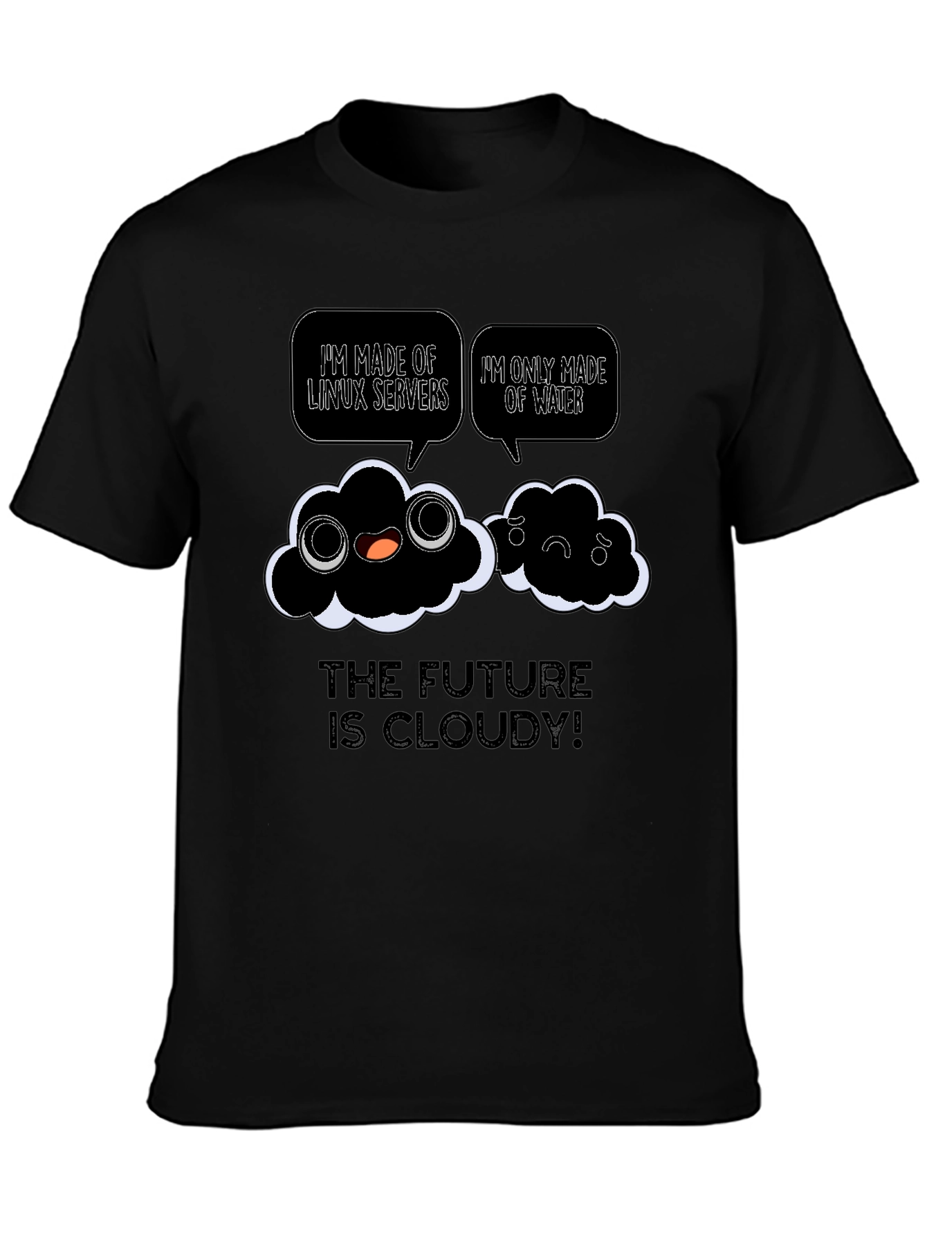 Cloudy Future Graphic Tee - Linux Humor
