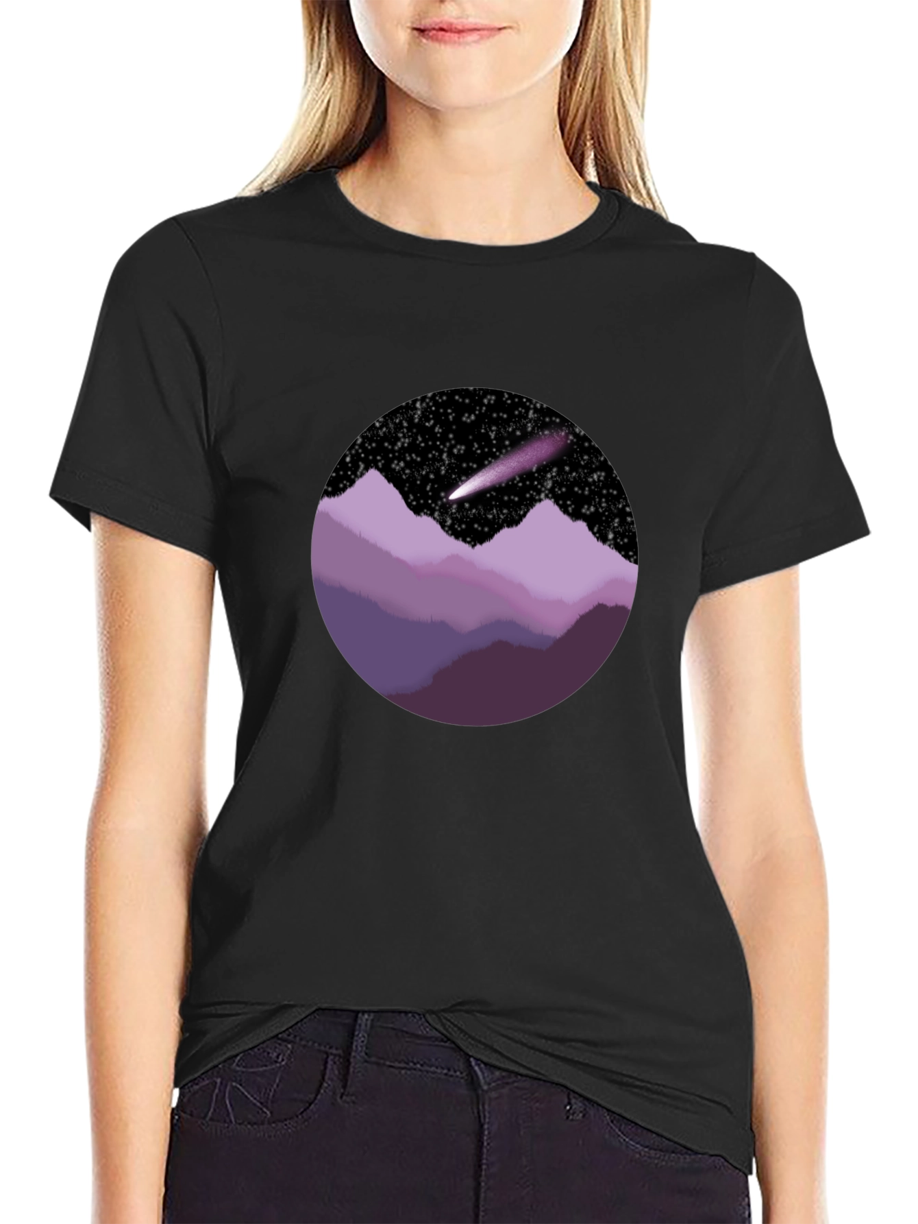 Cosmic Mountain Tee - Unique Graphic T-Shirt