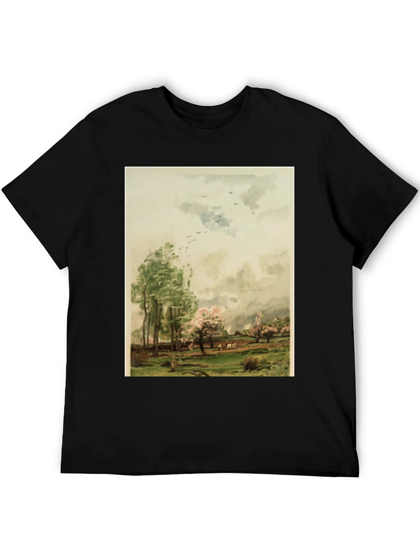 Artistic Landscape Graphic Tee - Stylish Comfort