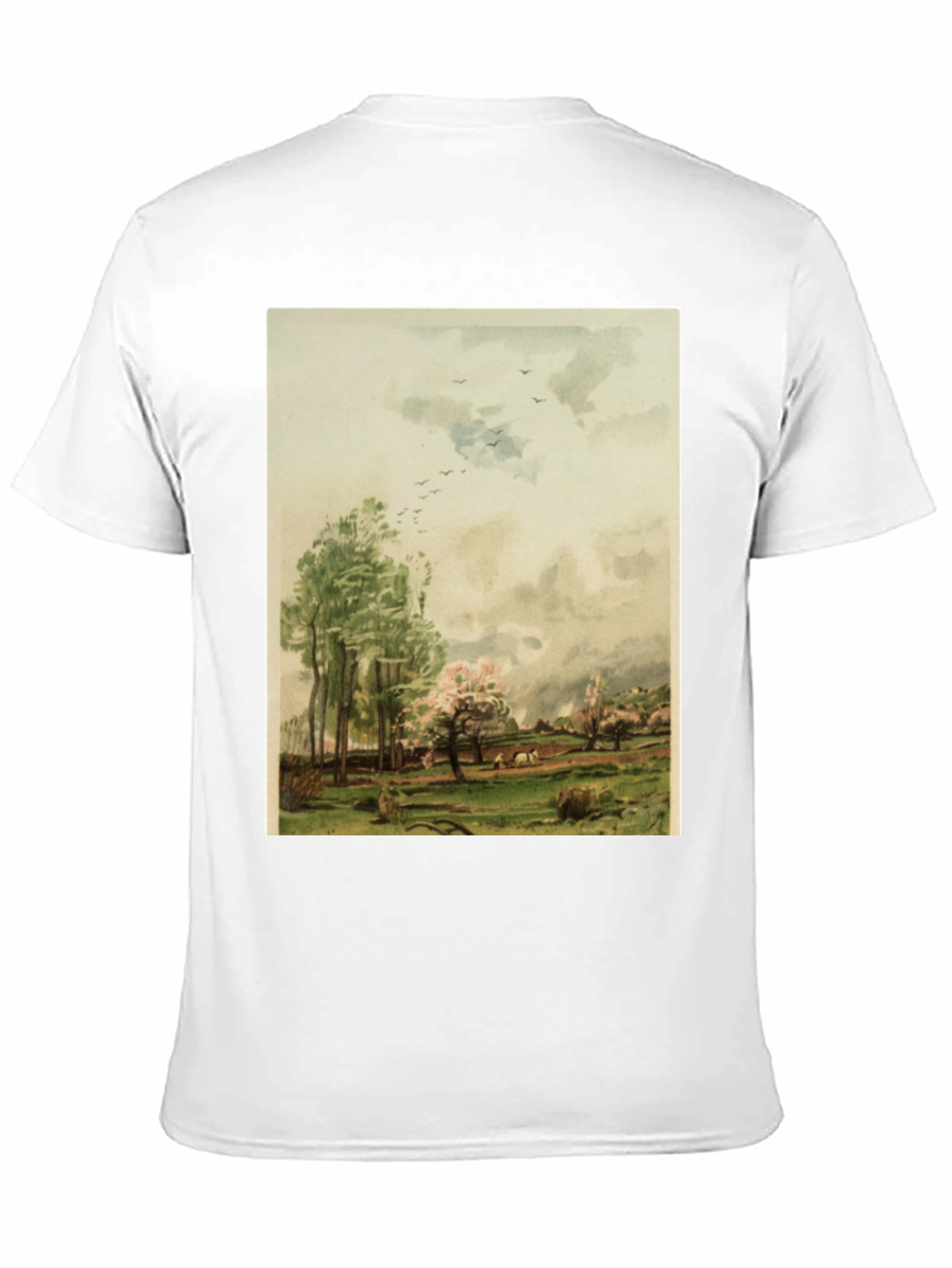 Artistic Landscape Graphic Tee - Stylish Comfort