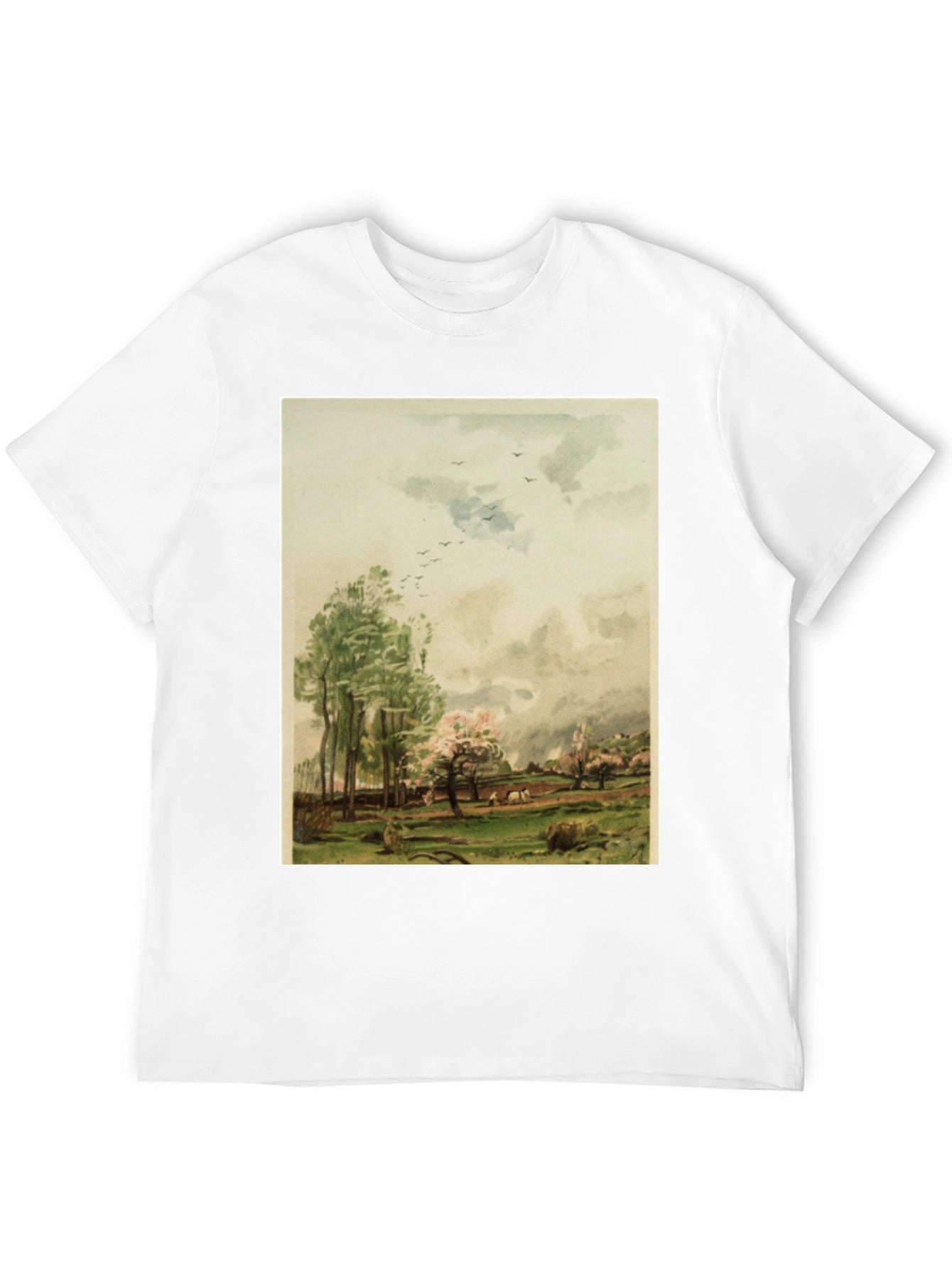 Artistic Landscape Graphic Tee - Stylish Comfort