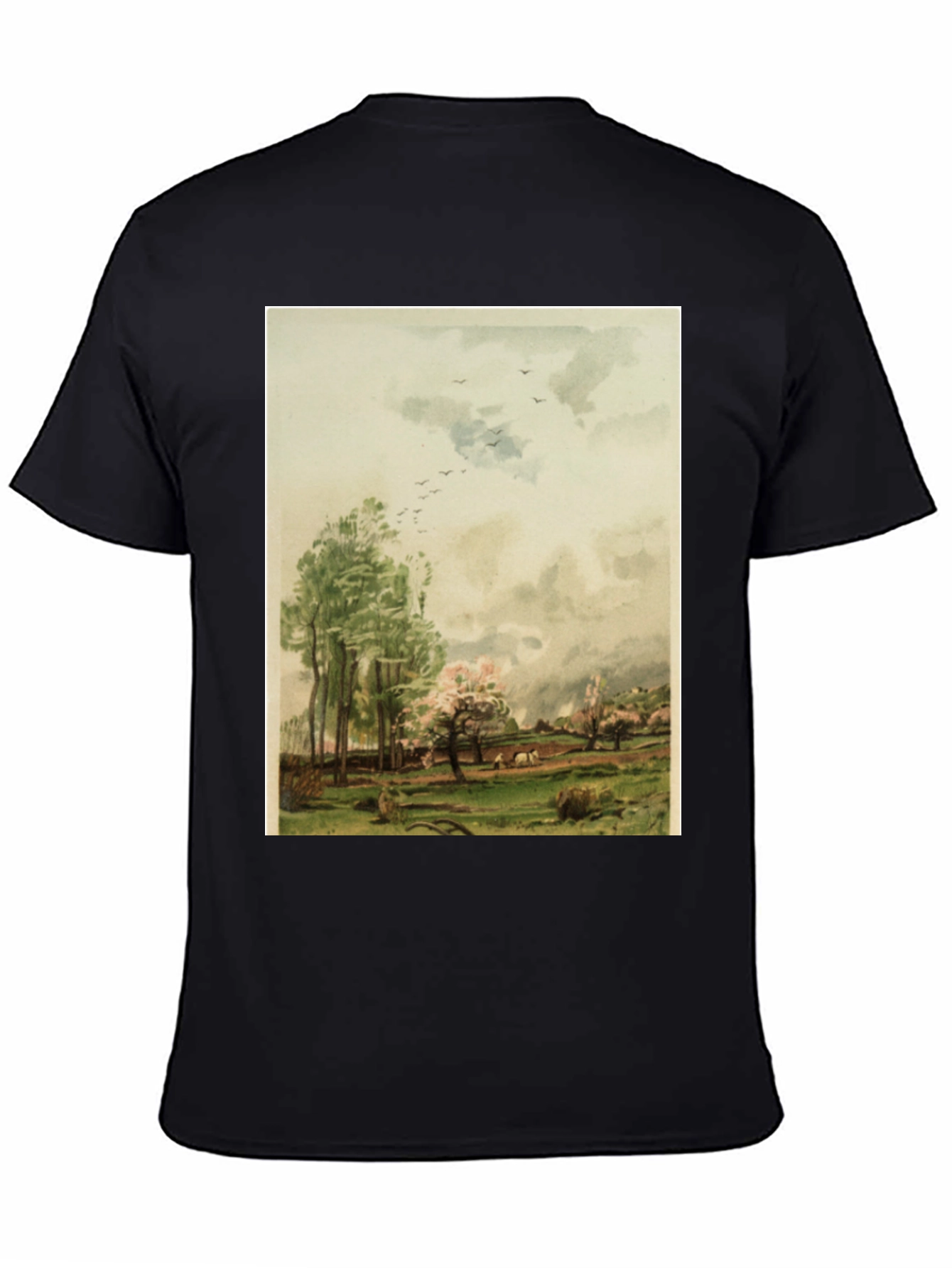 Artistic Landscape Graphic Tee - Stylish Comfort