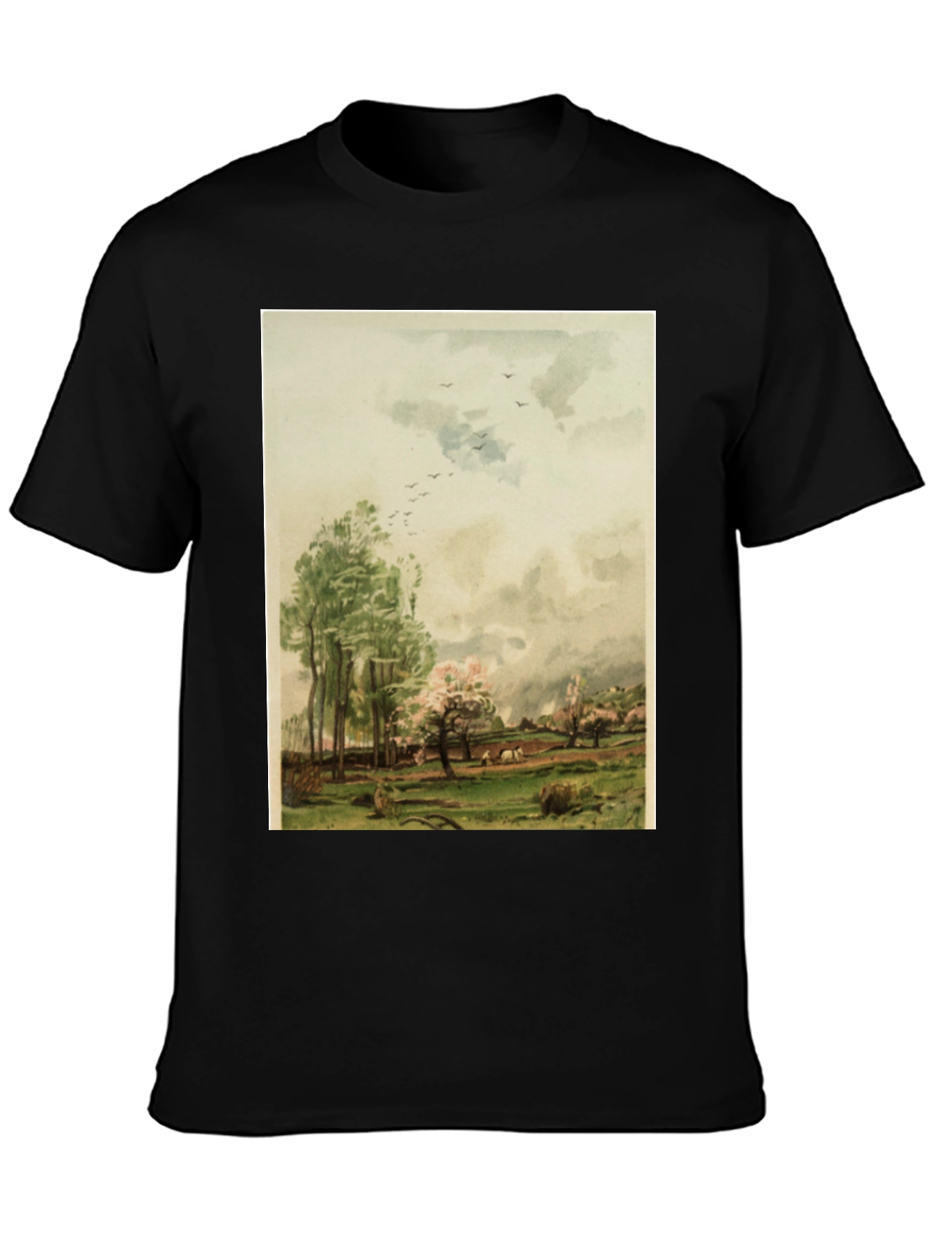 Artistic Landscape Graphic Tee - Stylish Comfort