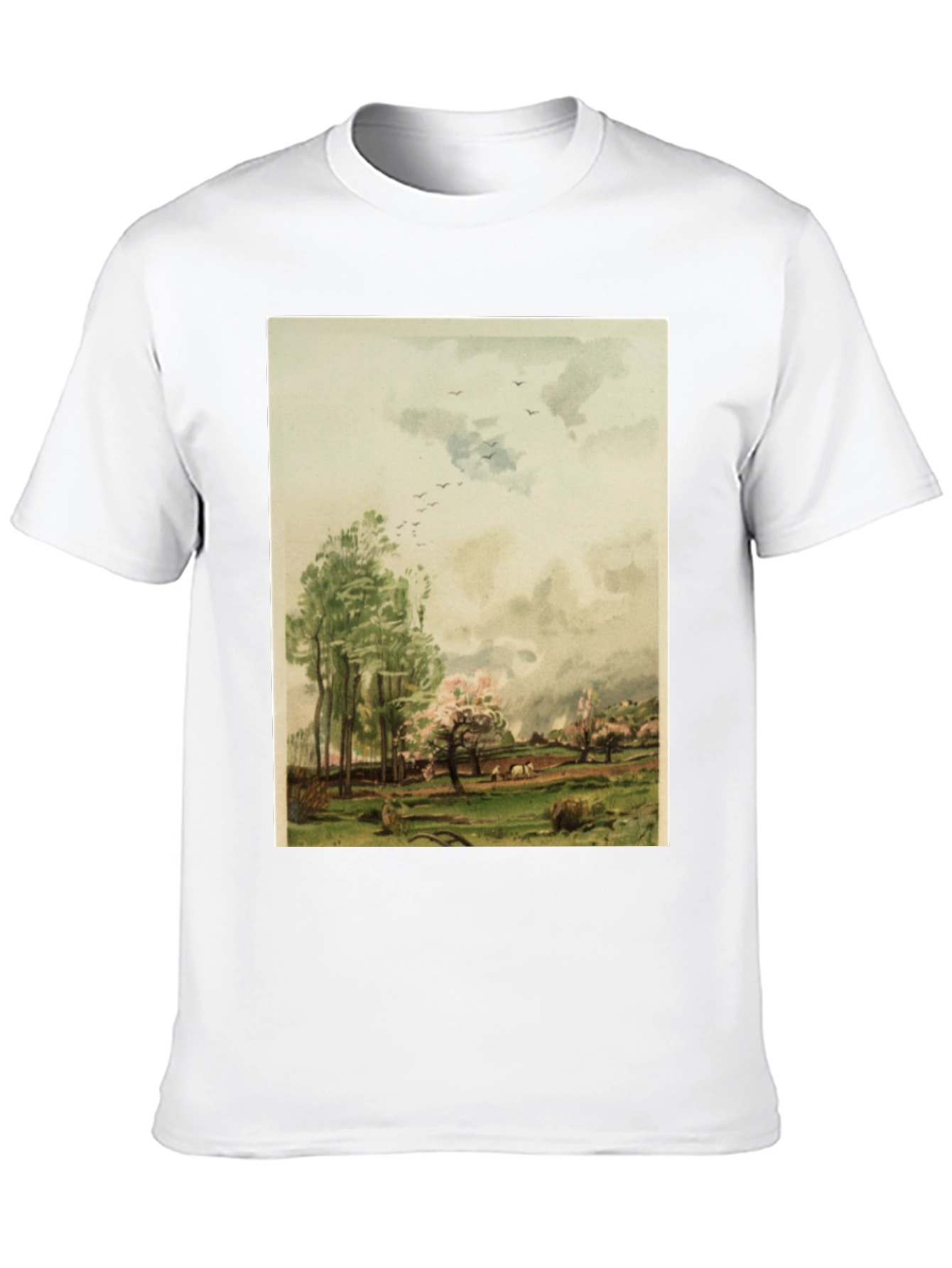 Artistic Landscape Graphic Tee - Stylish Comfort