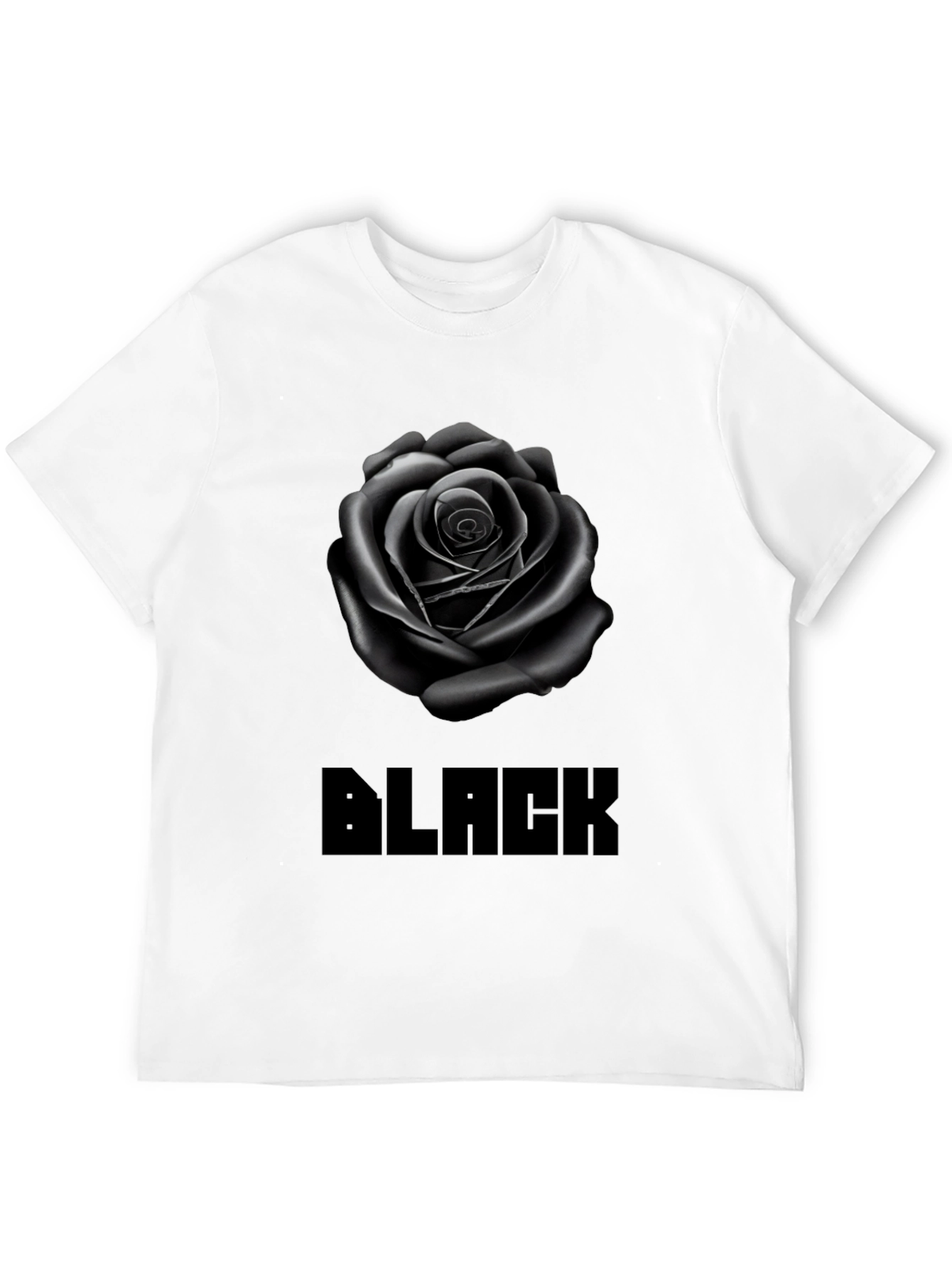 Black Rose Graphic Tee - Stylish Mens T-Shirt