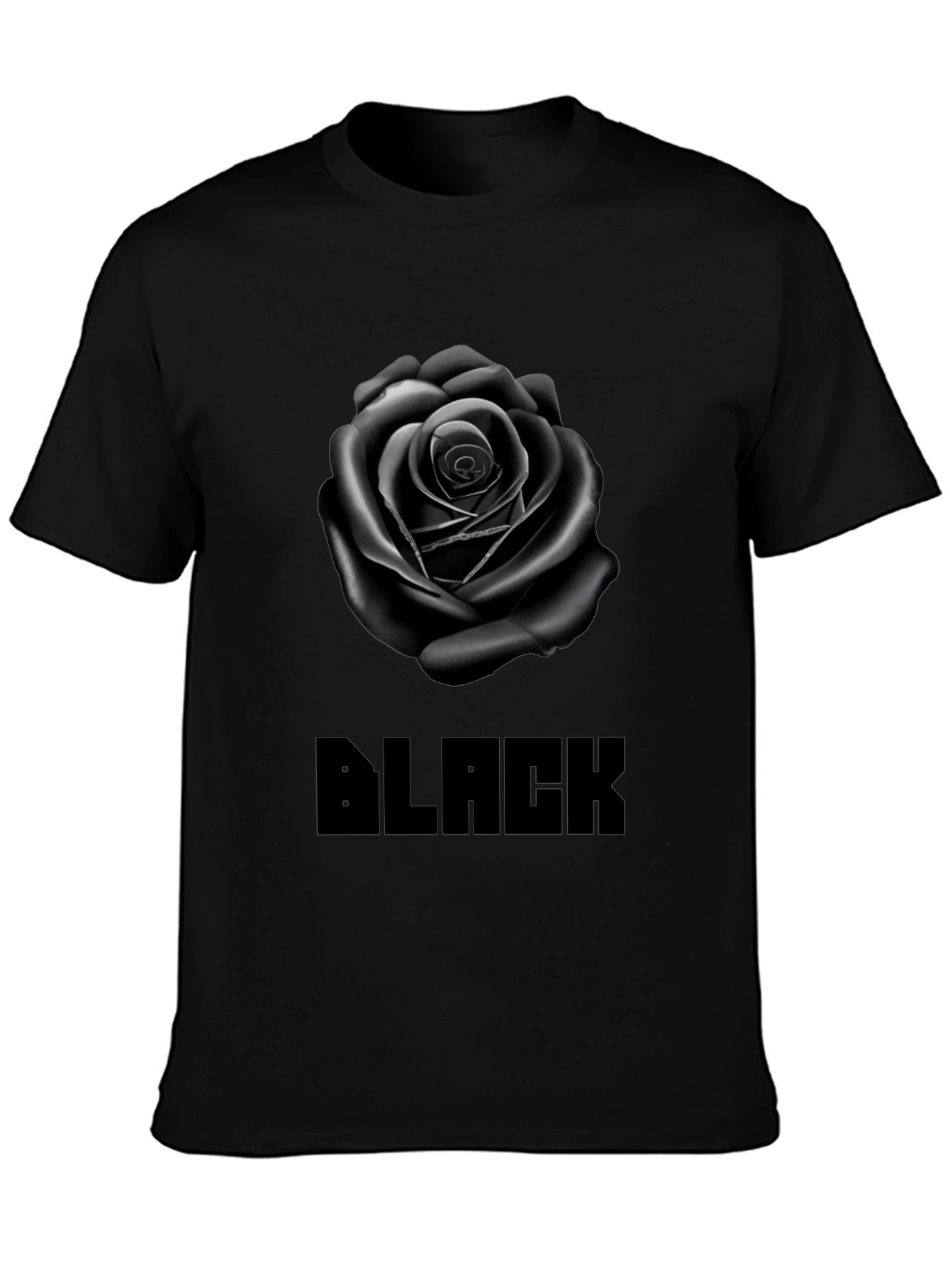 Black Rose Graphic Tee - Stylish Mens T-Shirt