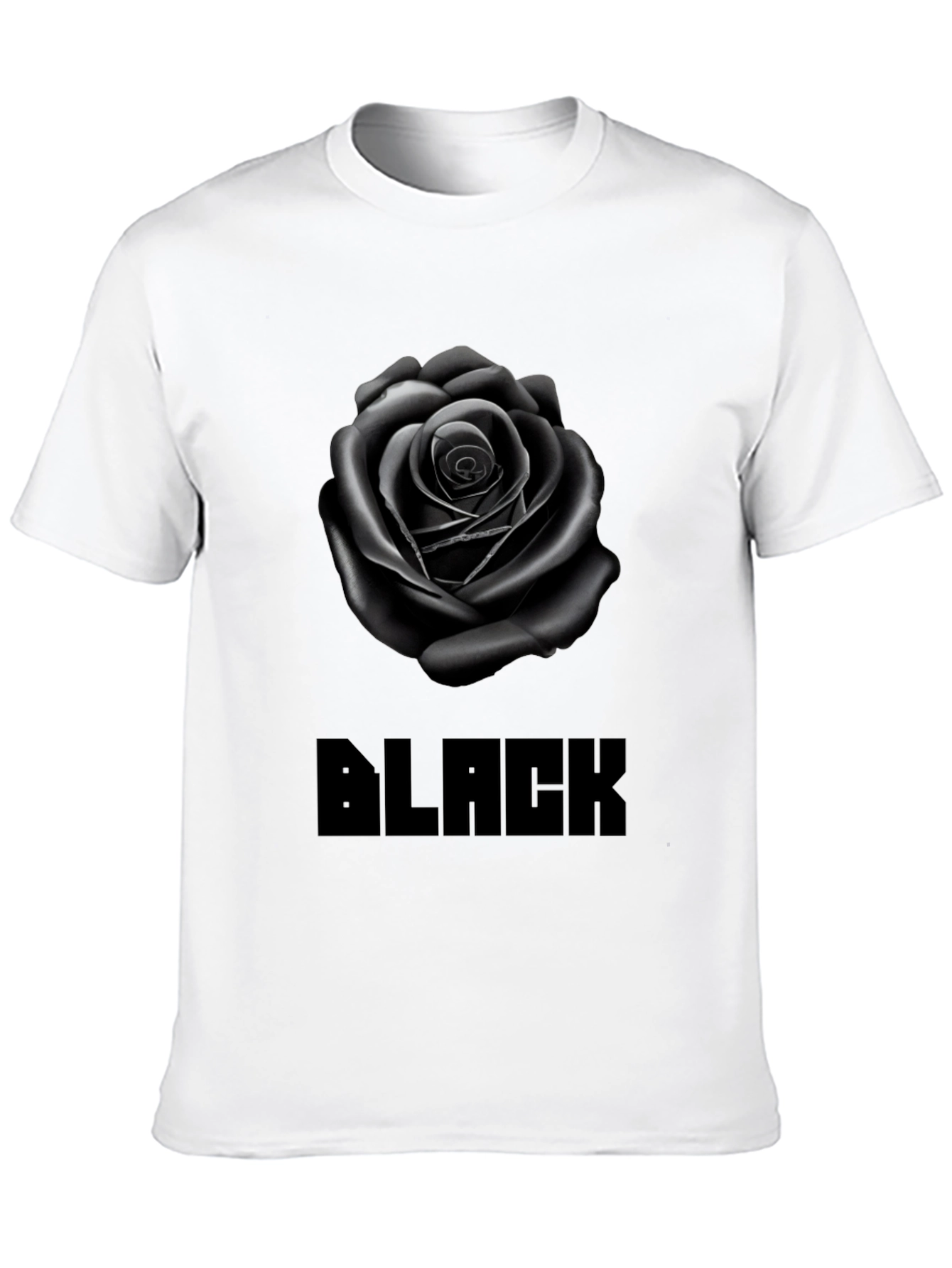 Black Rose Graphic Tee - Stylish Mens T-Shirt