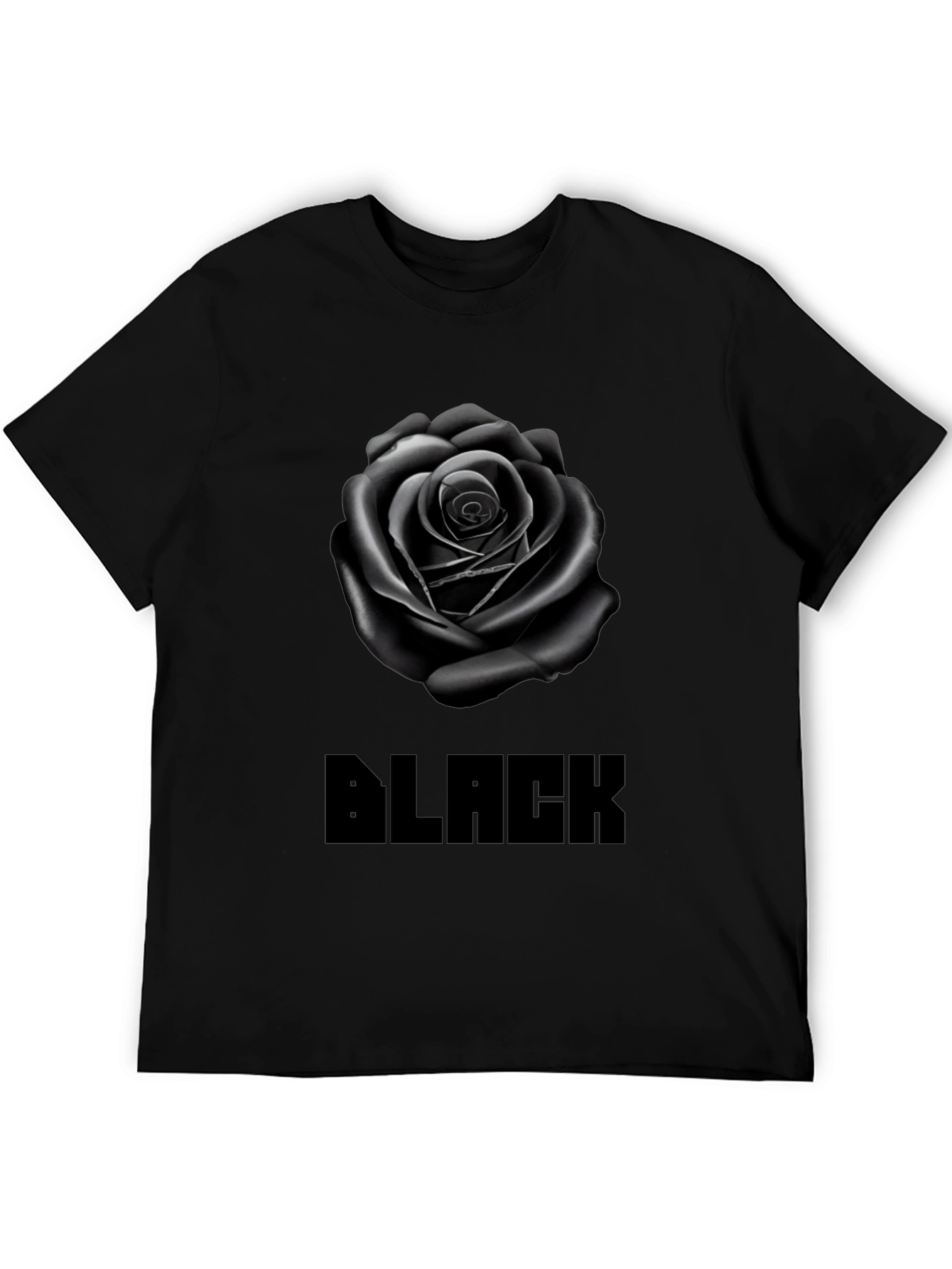Black Rose Graphic Tee - Stylish Mens T-Shirt