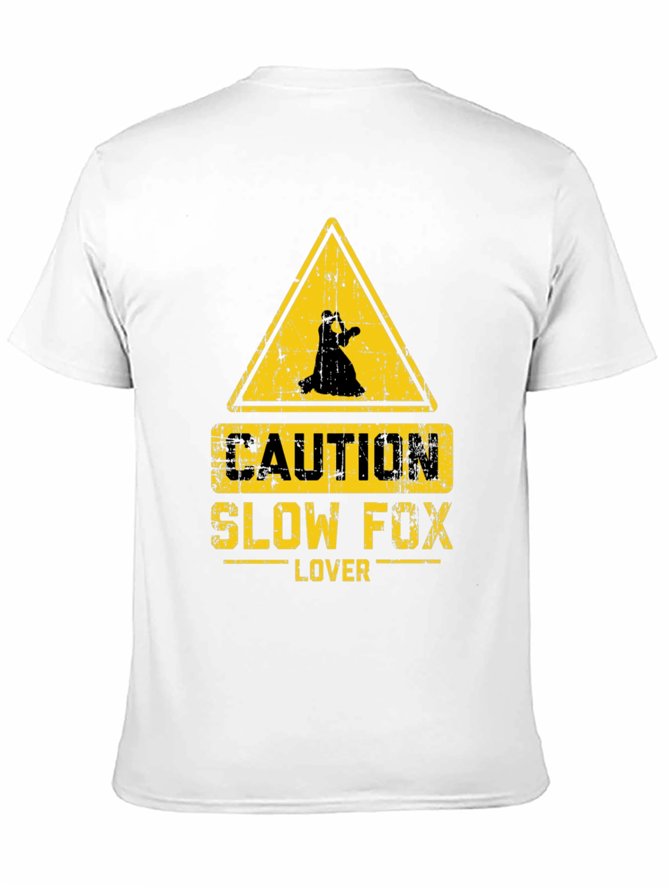 Caution Slow Fox Lover Black T-Shirt