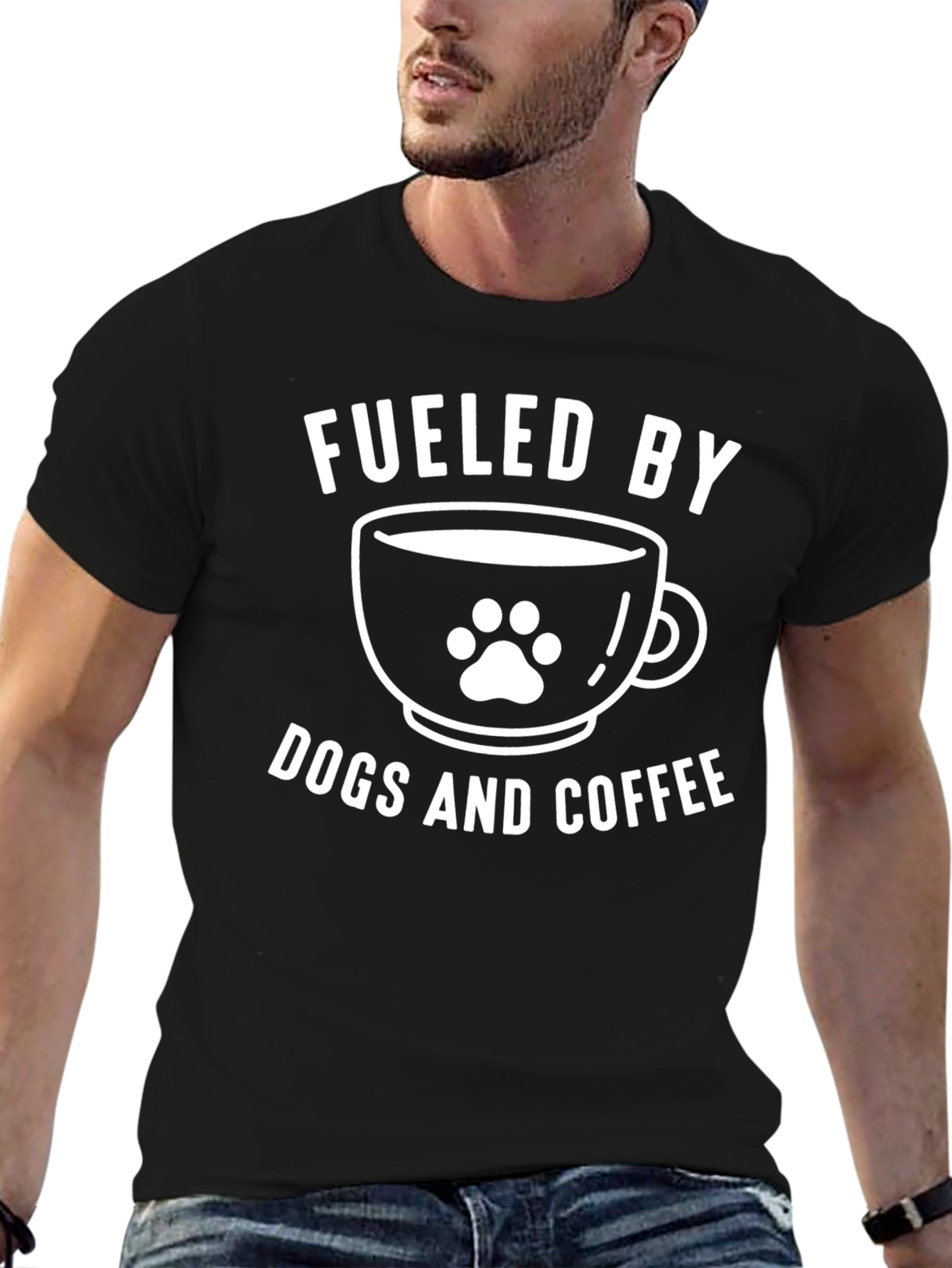 Fueled by Dogs and Coffee Graphic Tee