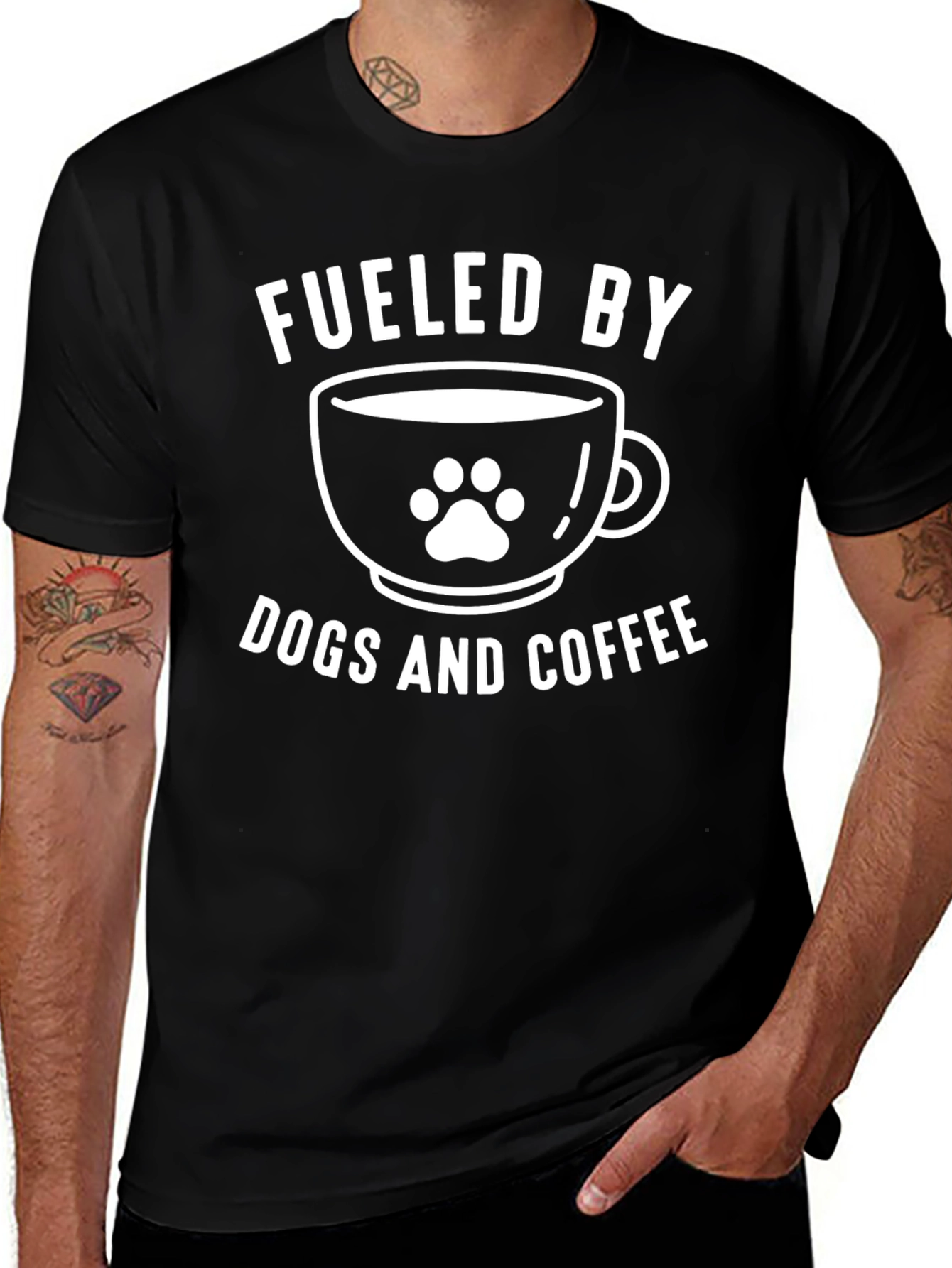 Fueled by Dogs and Coffee Graphic Tee