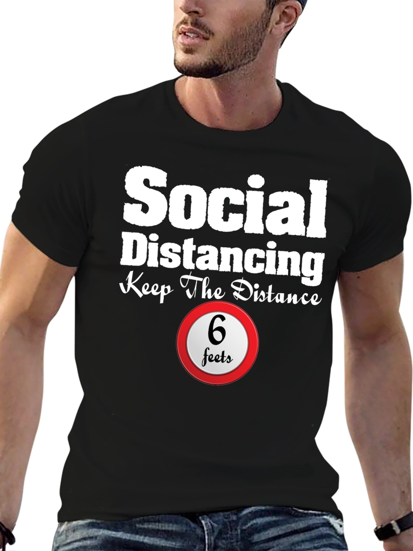 Social Distancing Graphic Tee - Keep The Distance
