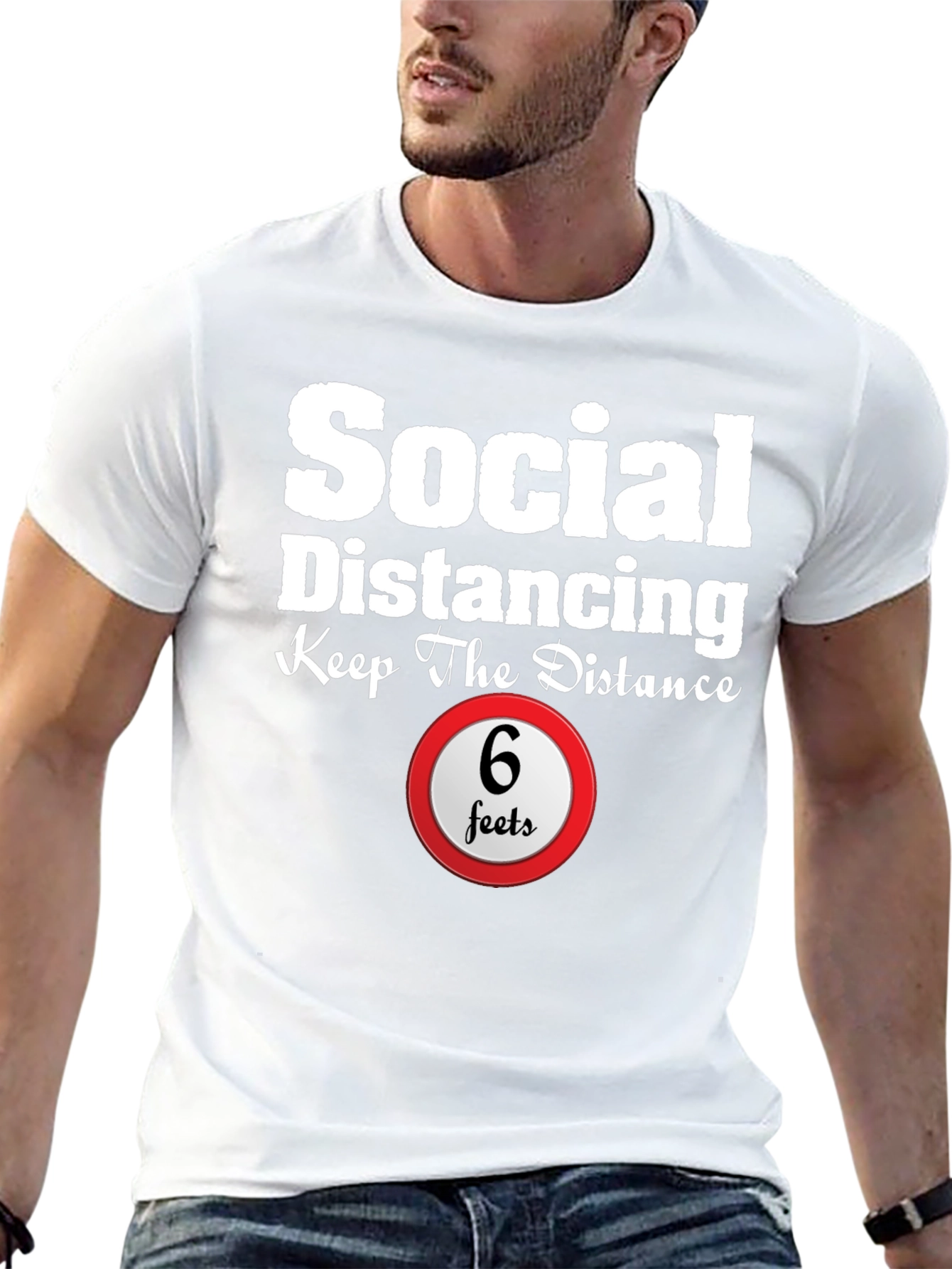 Social Distancing Graphic Tee - Keep The Distance