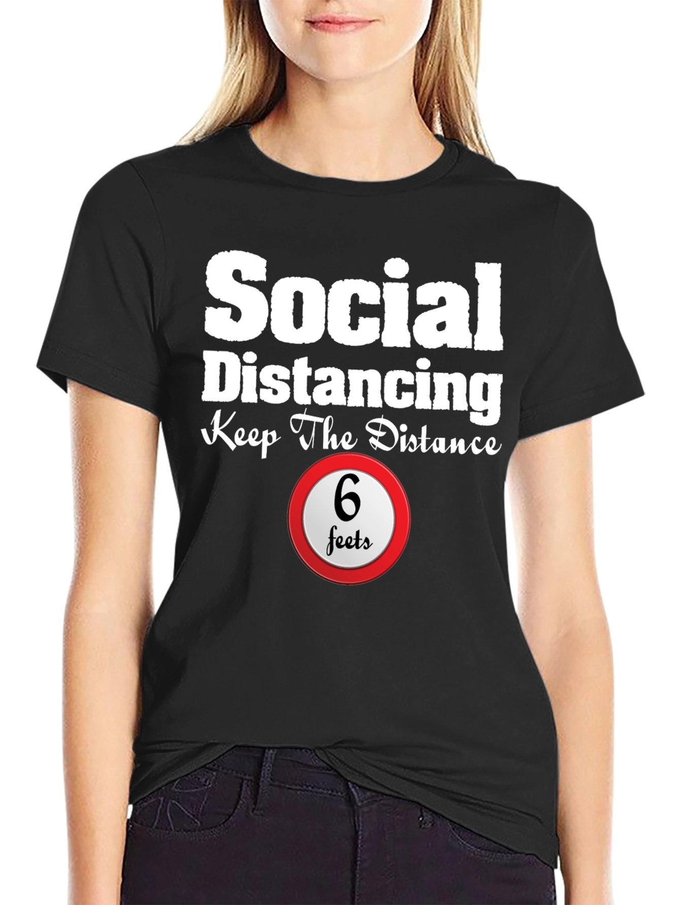 Social Distancing Graphic Tee - Keep The Distance