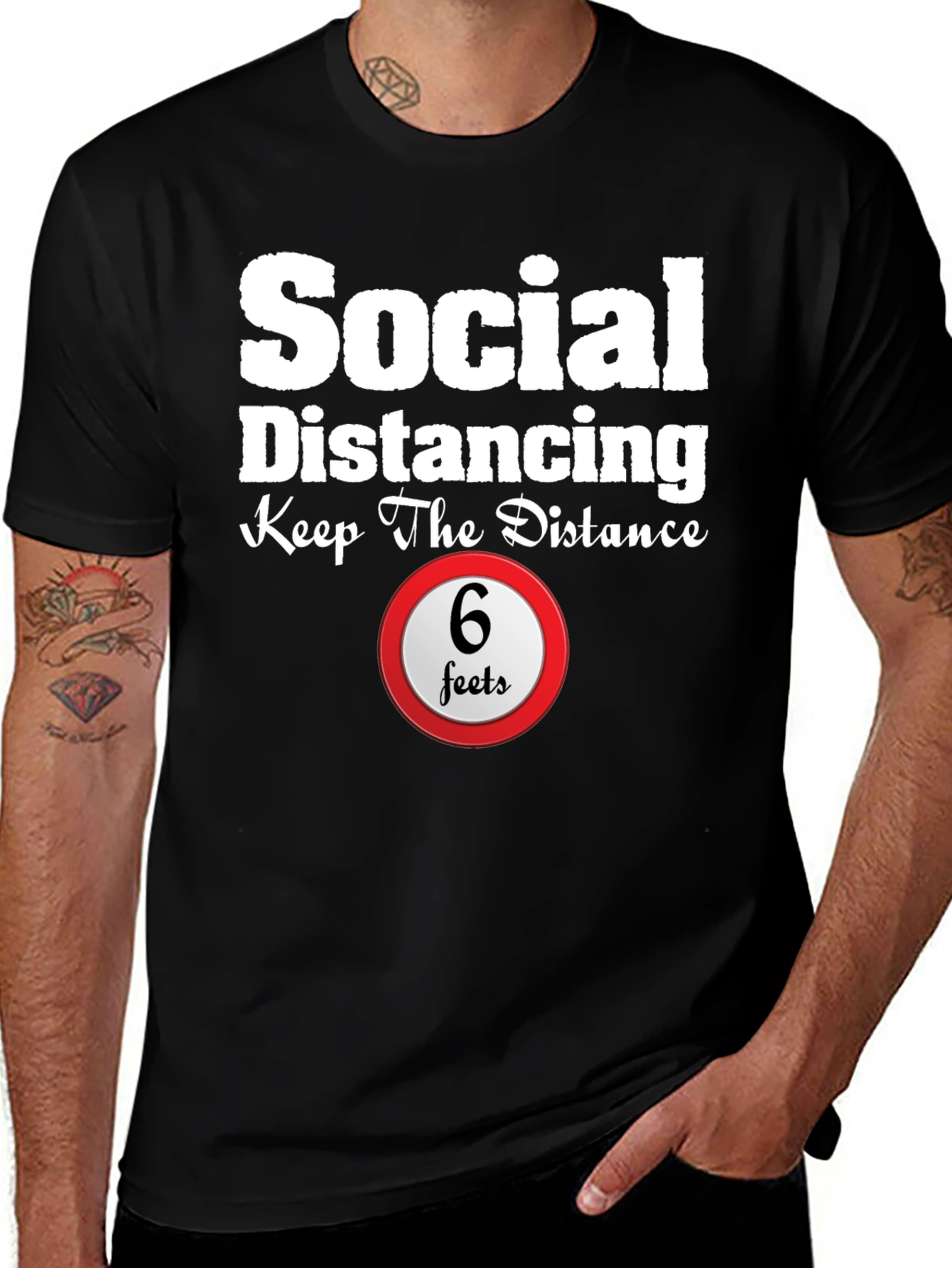 Social Distancing Graphic Tee - Keep The Distance