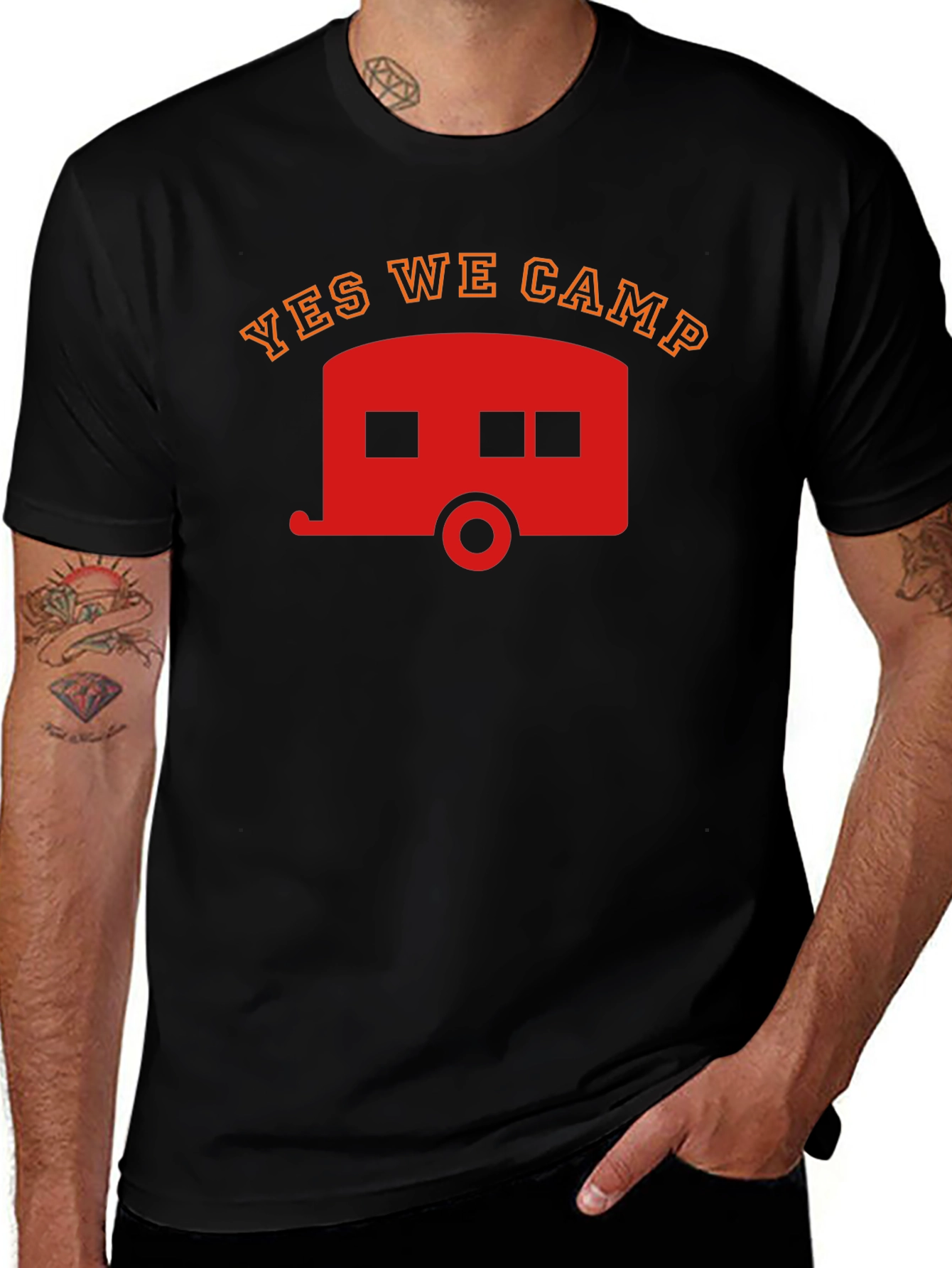 Yes We Camp T-Shirt - Retro Camper Graphic Tee