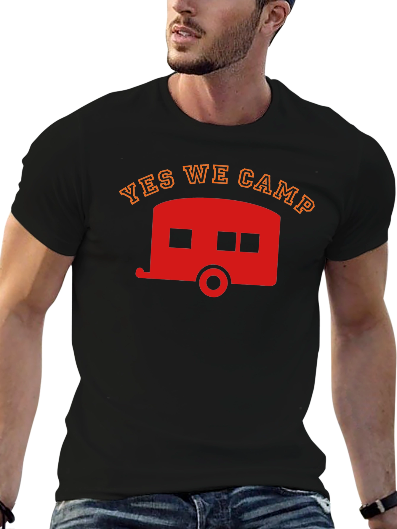 Yes We Camp T-Shirt - Retro Camper Graphic Tee