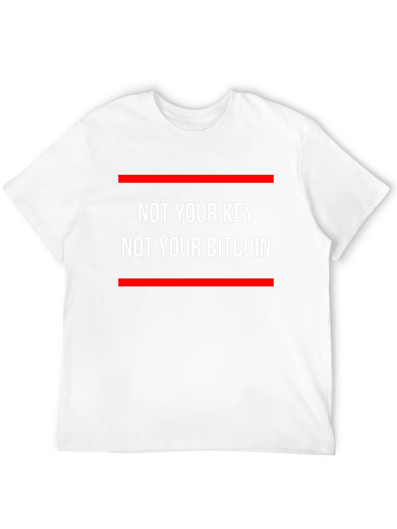 Not Your Keys Not Your Bitcoin Black T-Shirt