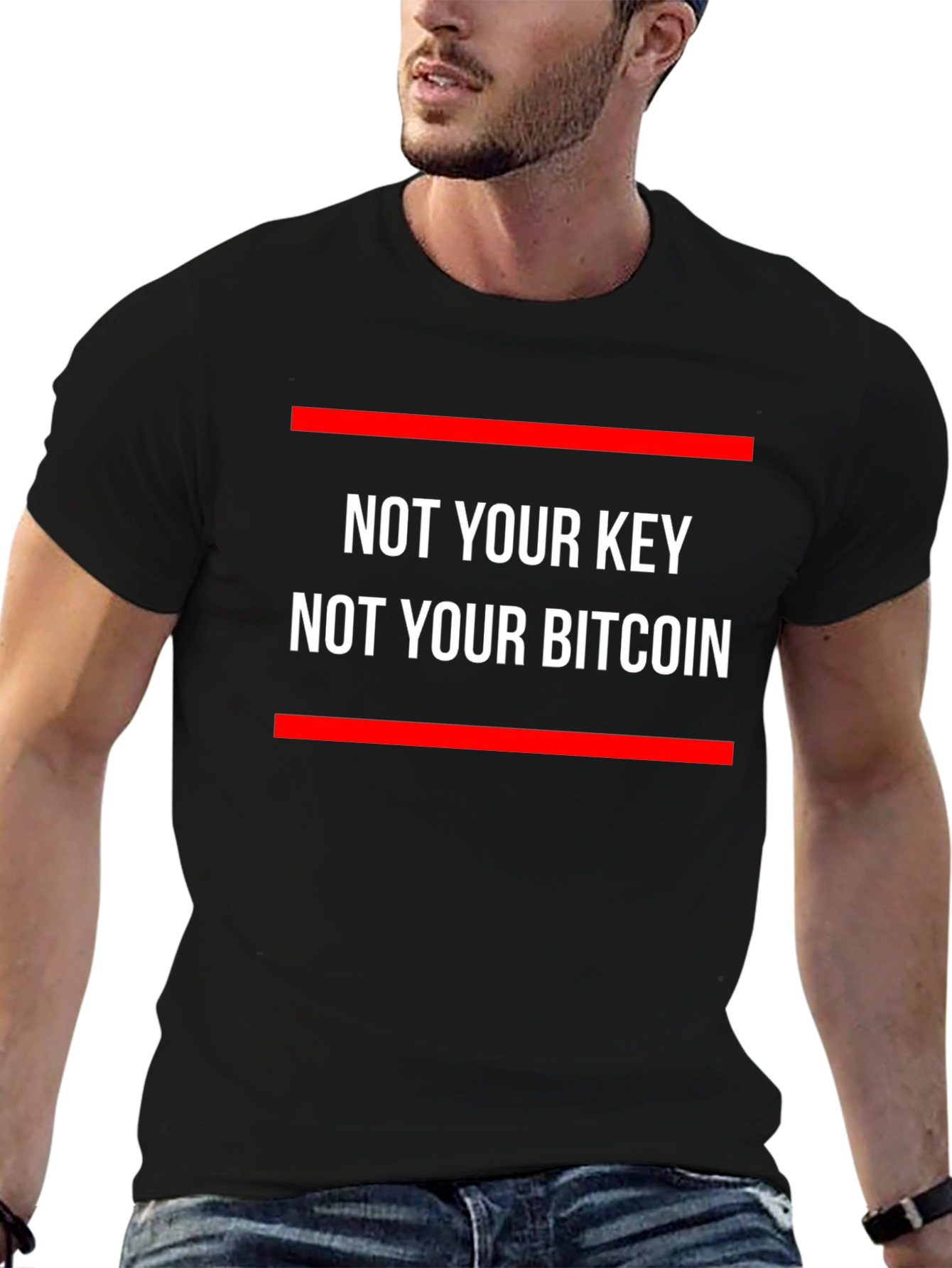 Not Your Keys Not Your Bitcoin Black T-Shirt
