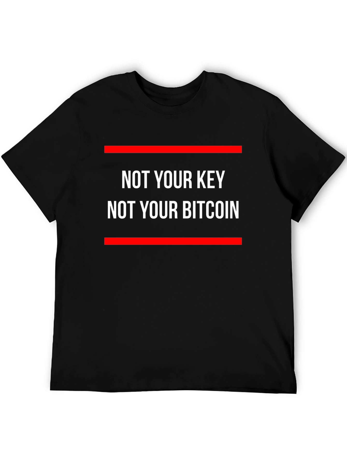 Not Your Keys Not Your Bitcoin Black T-Shirt