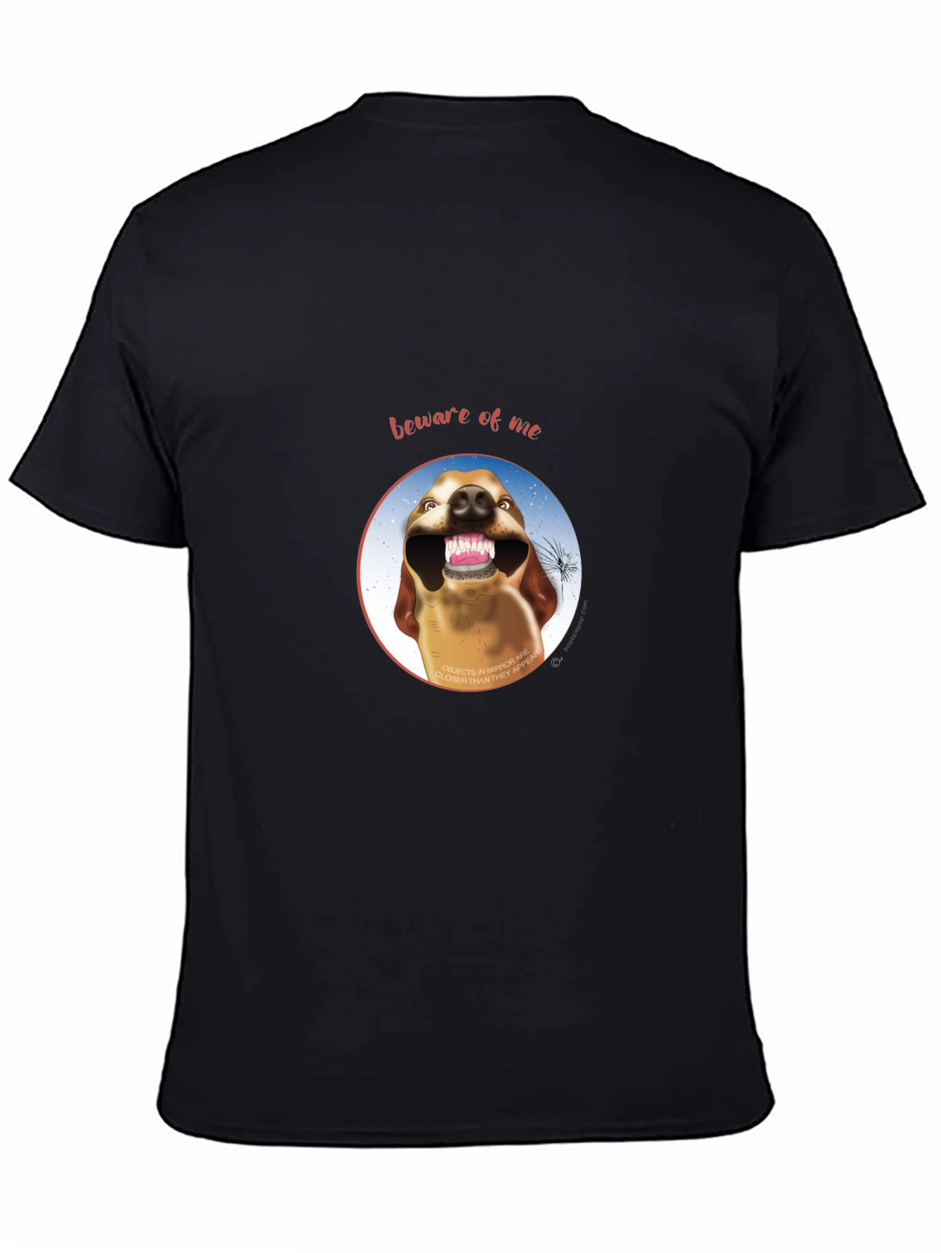 Beware of Me Dog Graphic Crew Neck Tee