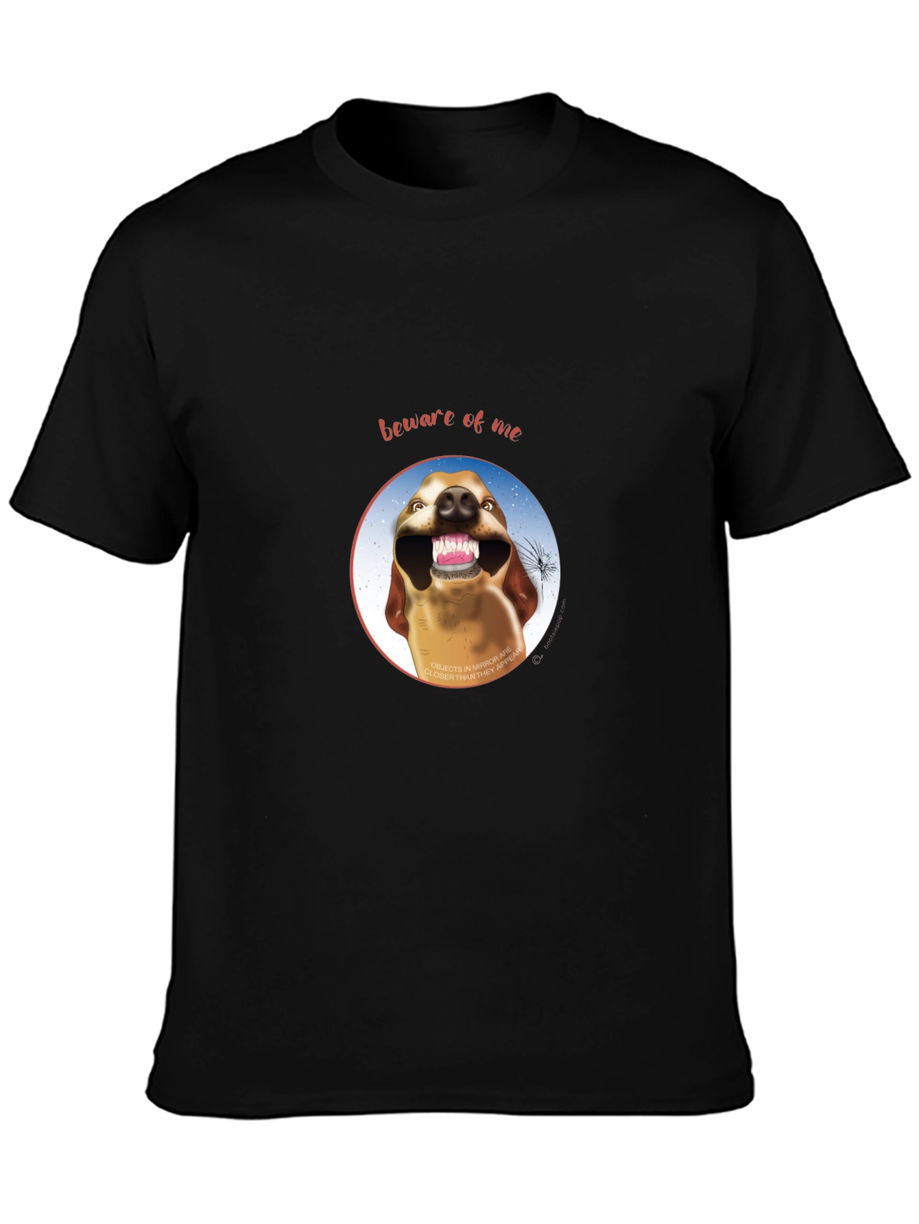 Beware of Me Dog Graphic Crew Neck Tee