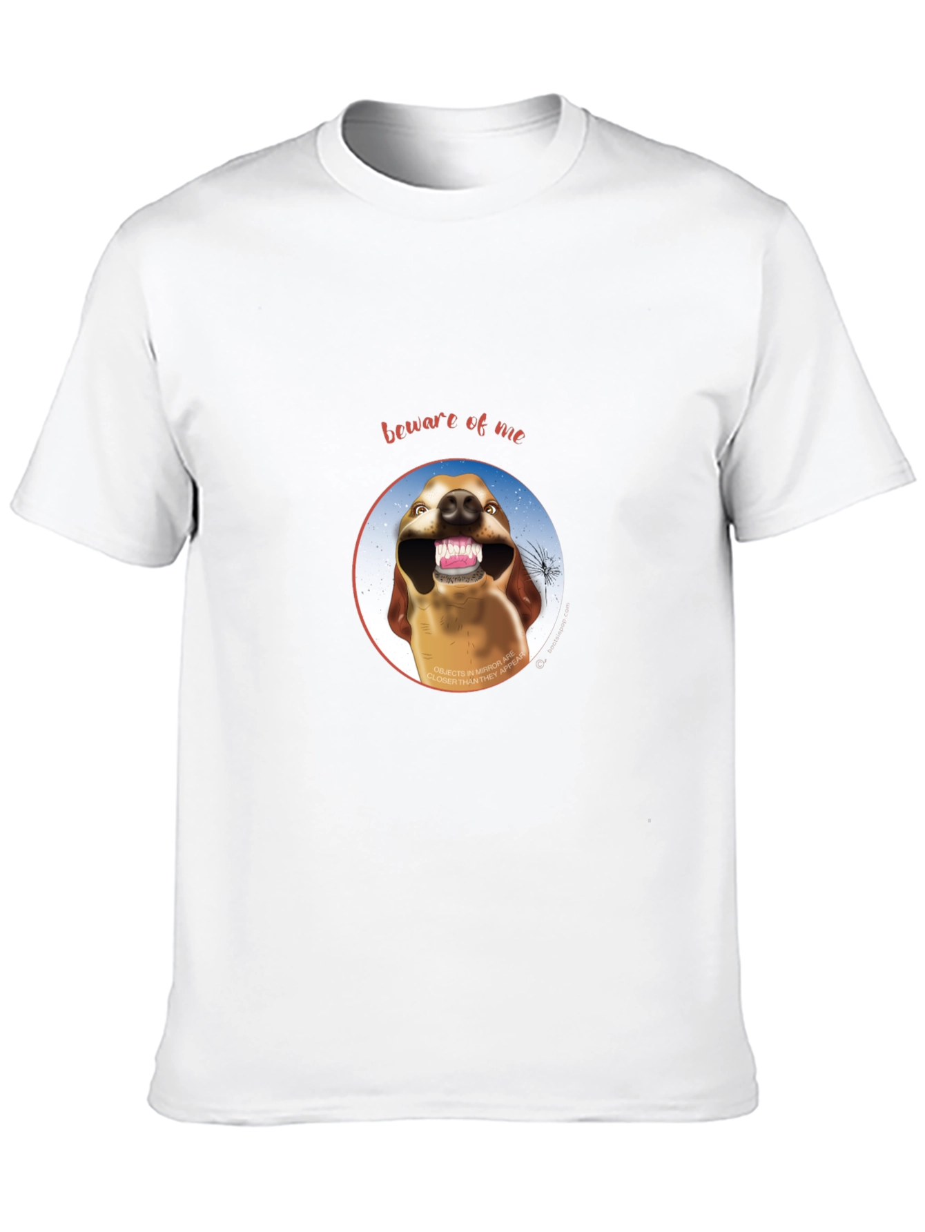 Beware of Me Dog Graphic Crew Neck Tee