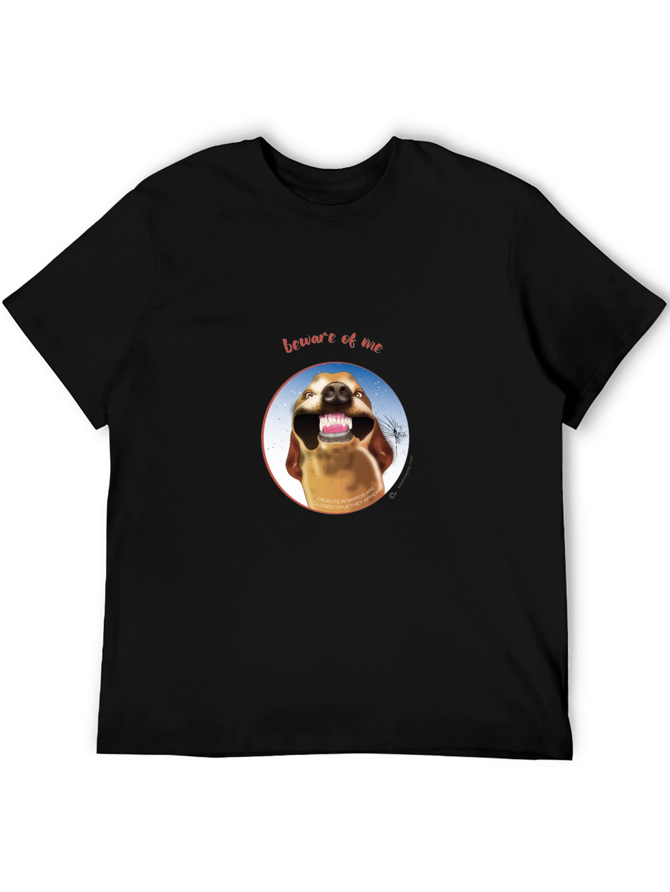 Beware of Me Dog Graphic Crew Neck Tee