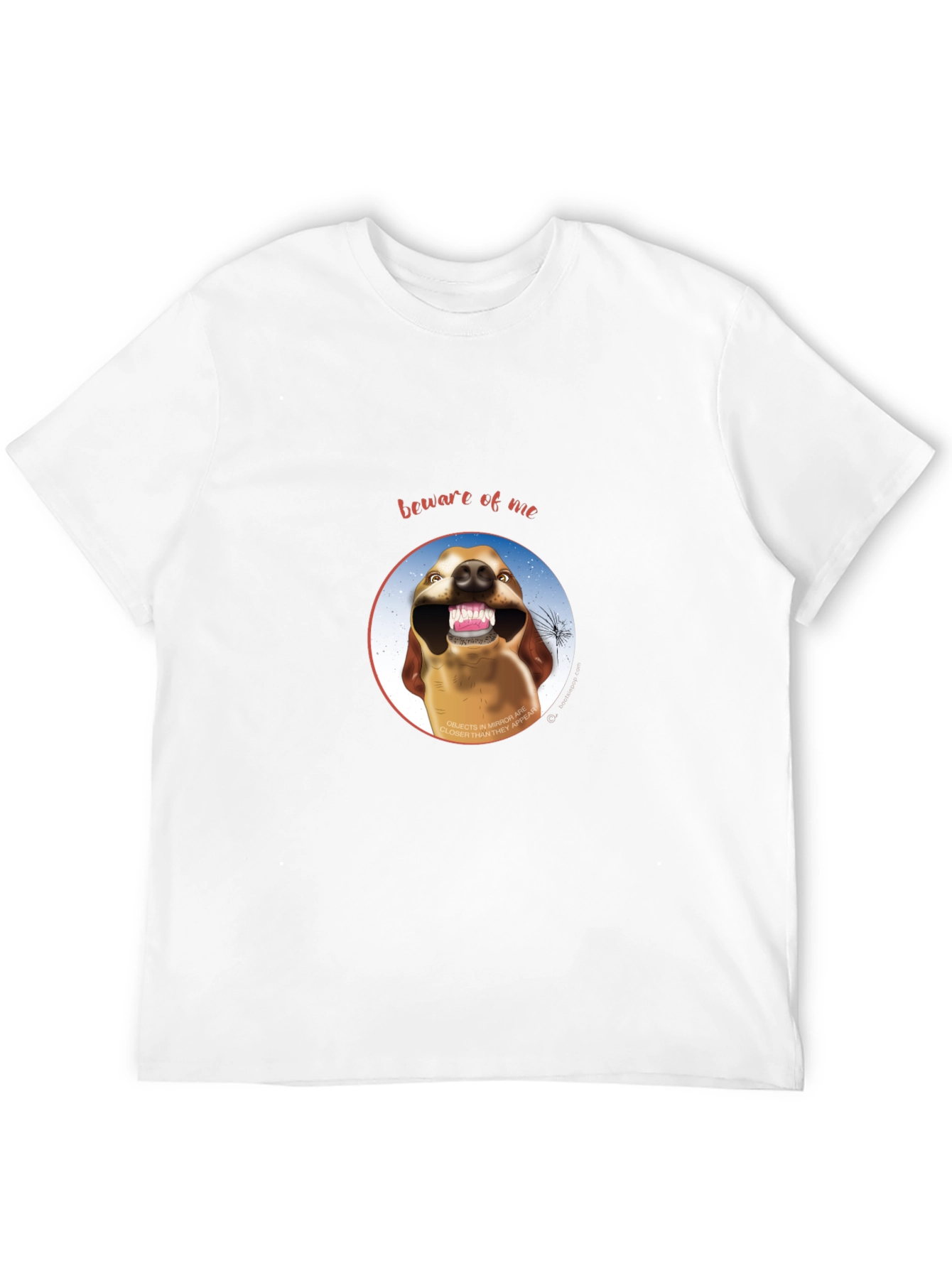 Beware of Me Dog Graphic Crew Neck Tee