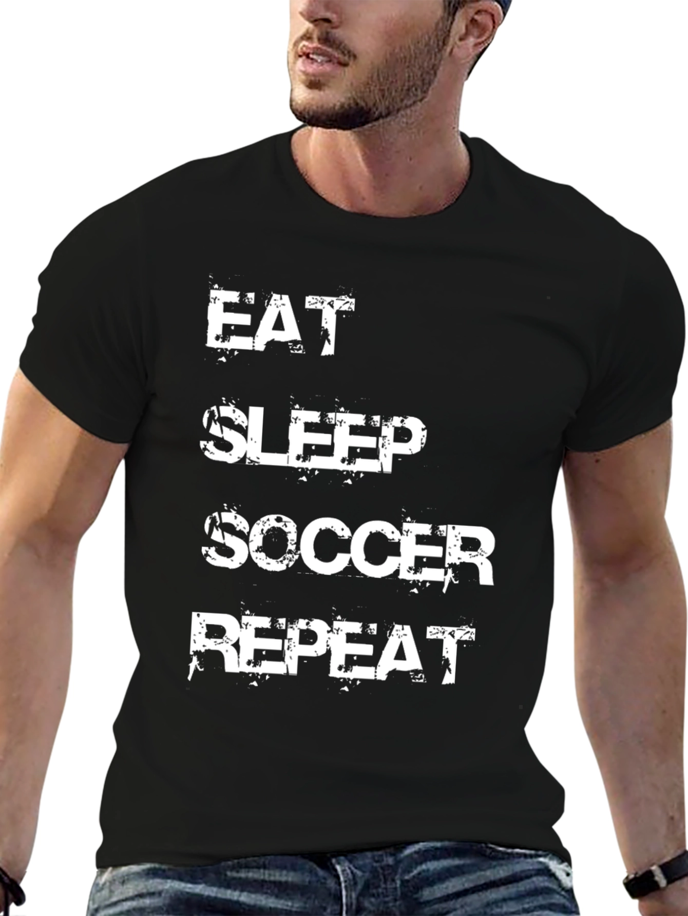 Eat Sleep Soccer Repeat Graphic T-Shirt