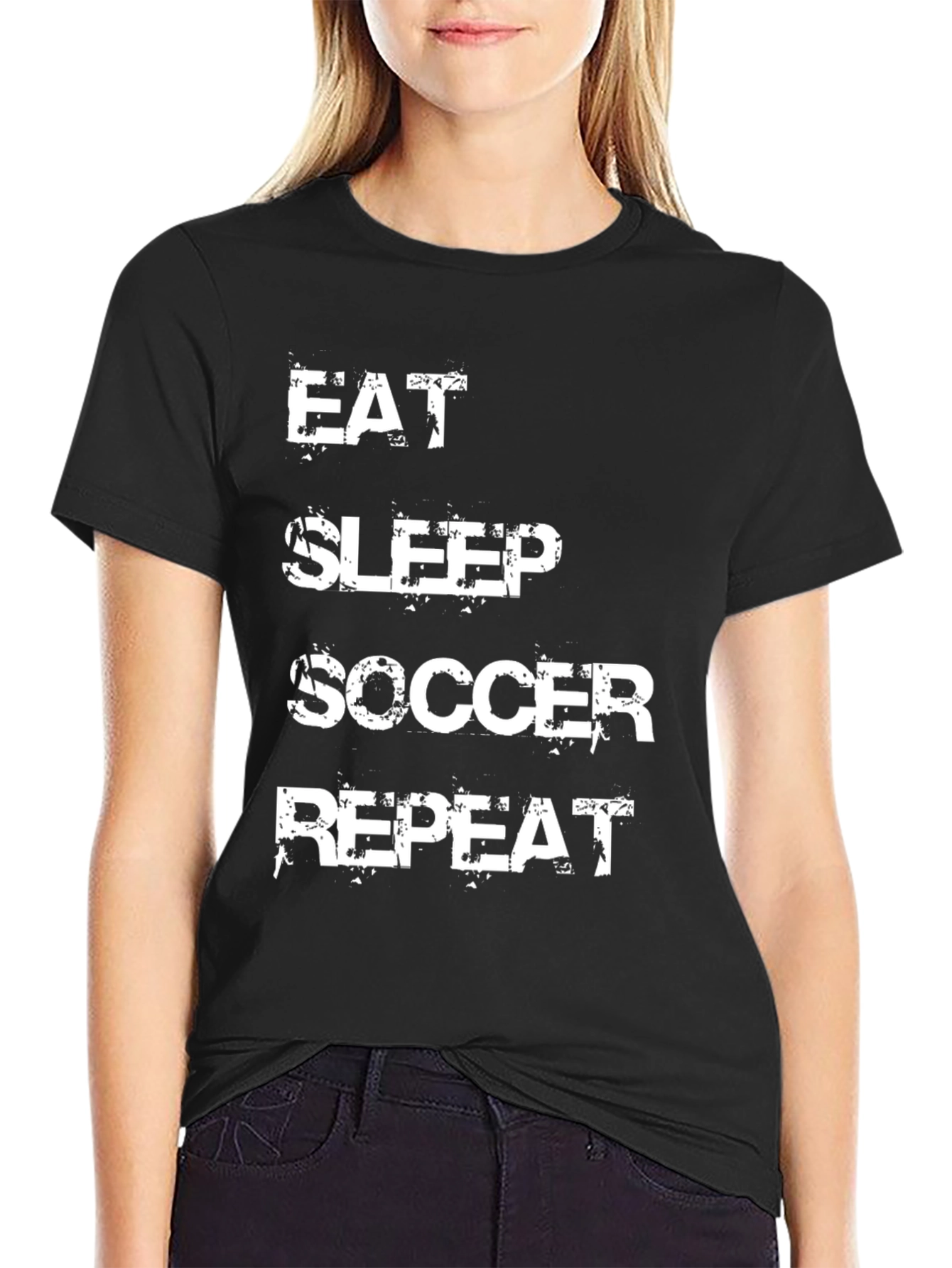 Eat Sleep Soccer Repeat Graphic T-Shirt