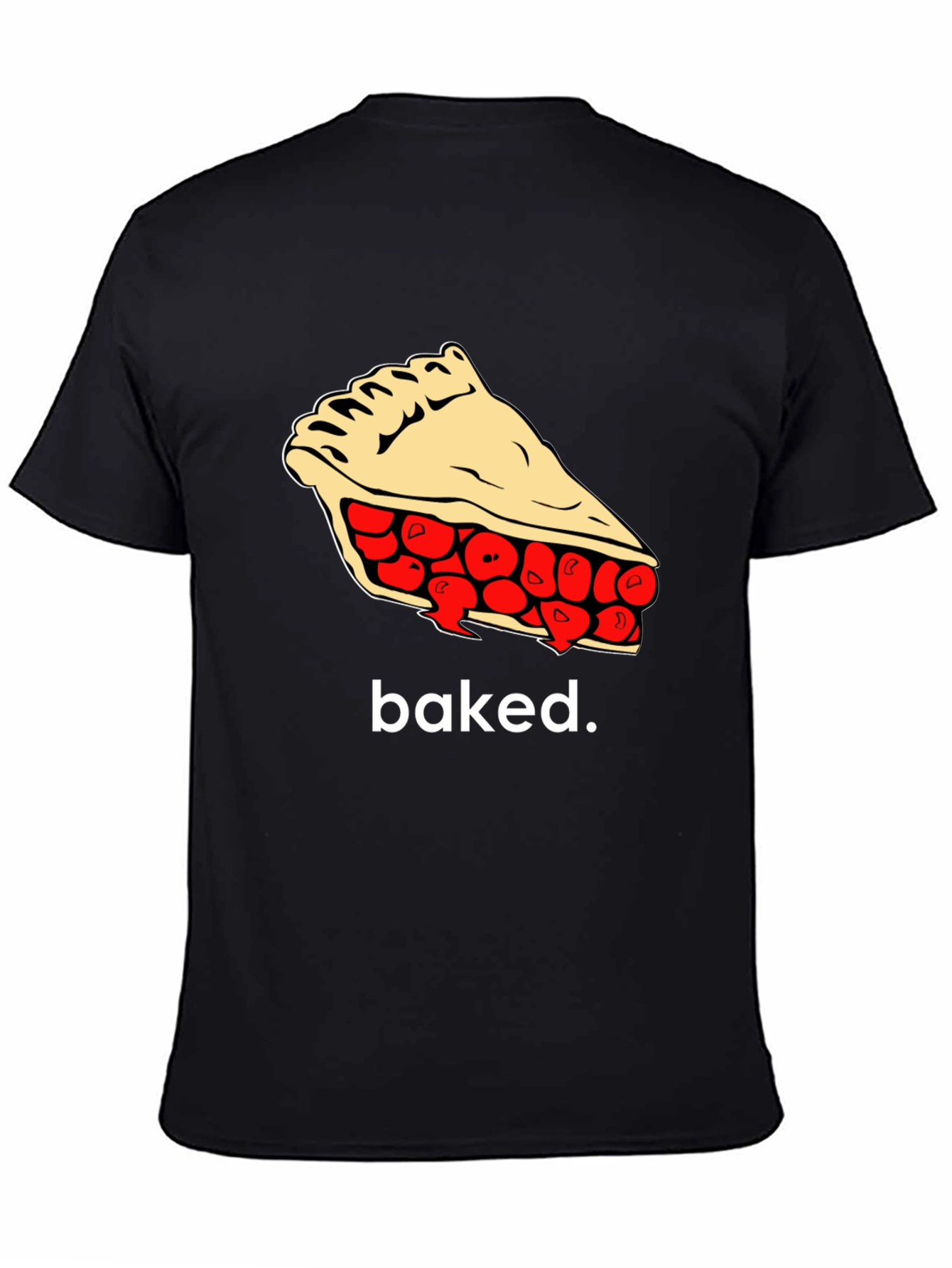Baked Pie Slice Graphic Tee - Unisex Black T-Shirt