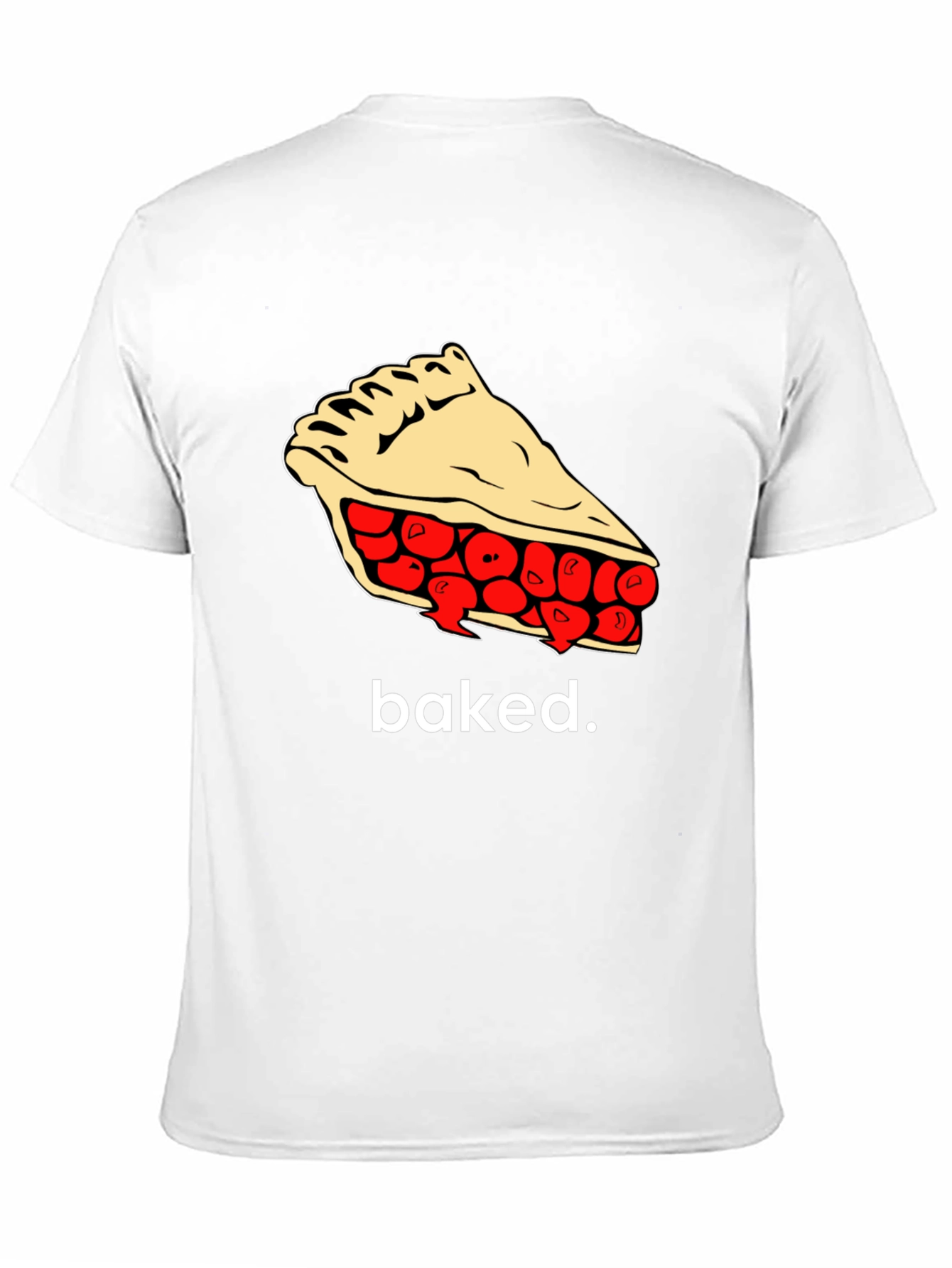 Baked Pie Slice Graphic Tee - Unisex Black T-Shirt