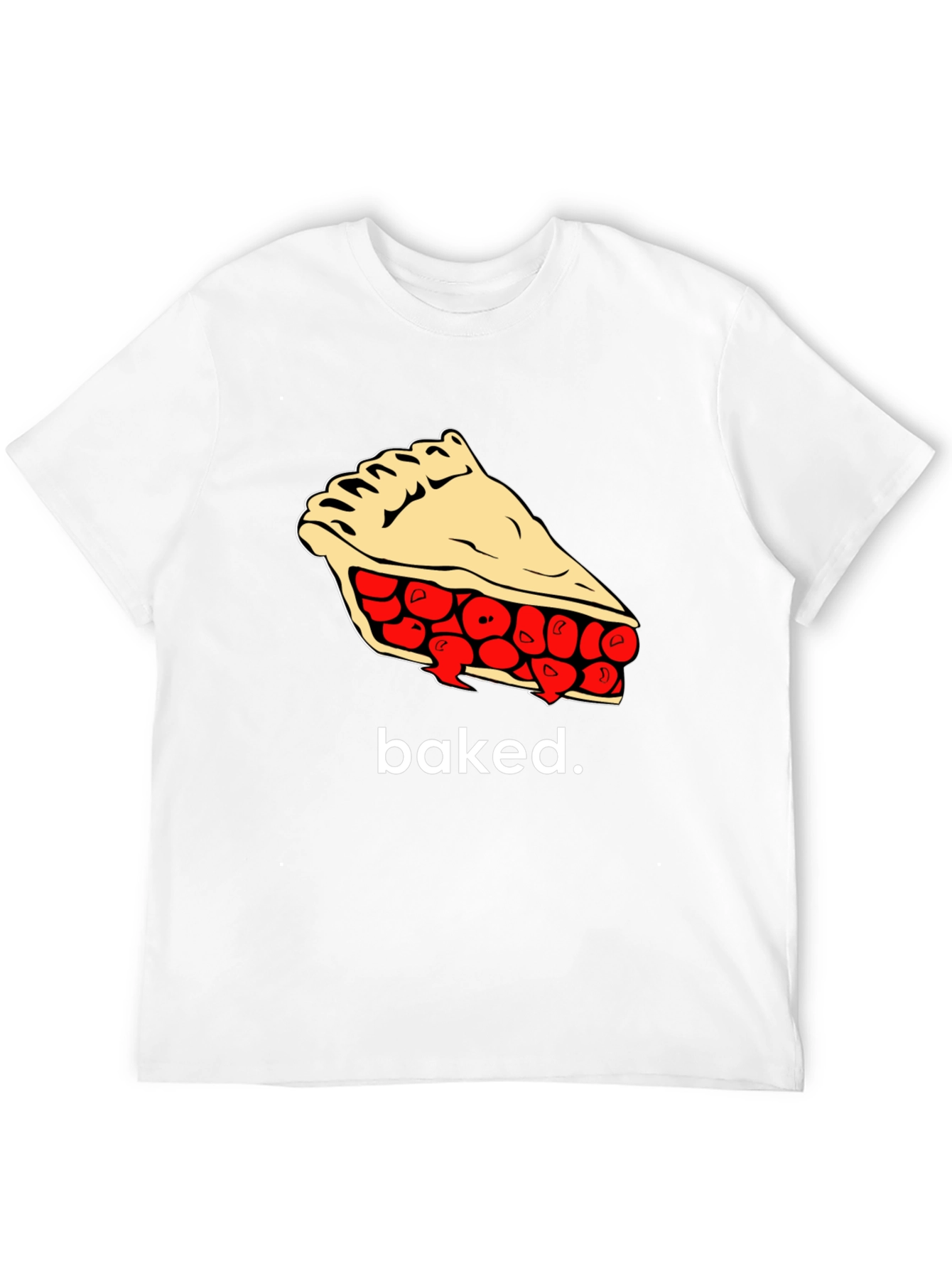 Baked Pie Slice Graphic Tee - Unisex Black T-Shirt
