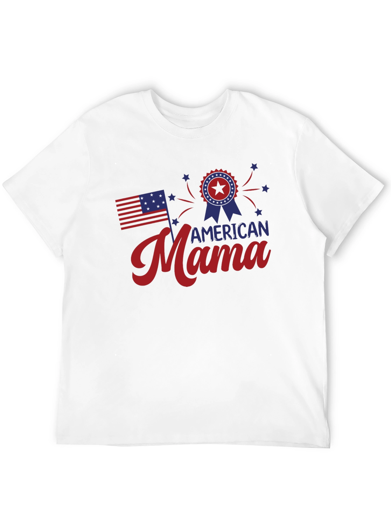 American Mama Graphic Tee - Patriotic Style