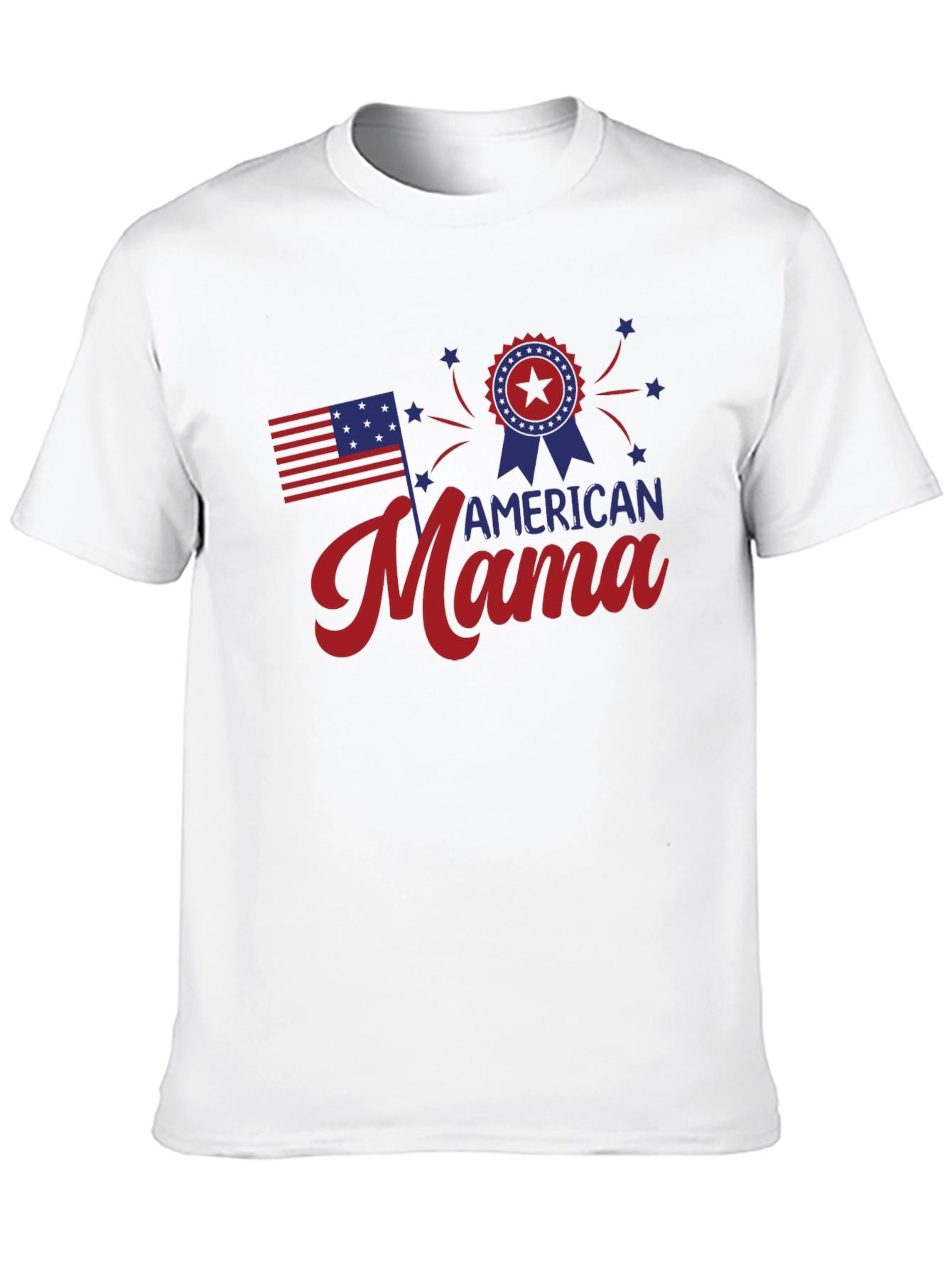 American Mama Graphic Tee - Patriotic Style